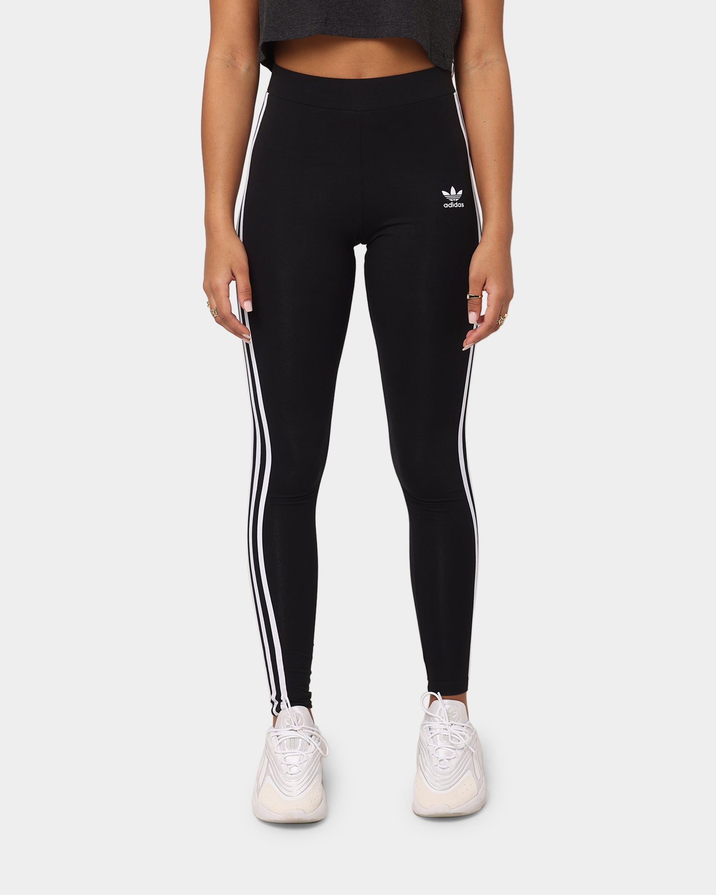 Adidas Women's 3-Stripe Tights Black/White、mySite、zt4zffjzw