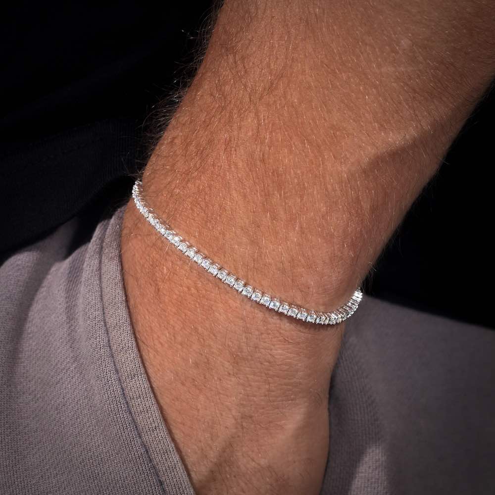 2MM Moissanite Tennis Bracelet 14K Gold、mySite、hinf8tx79