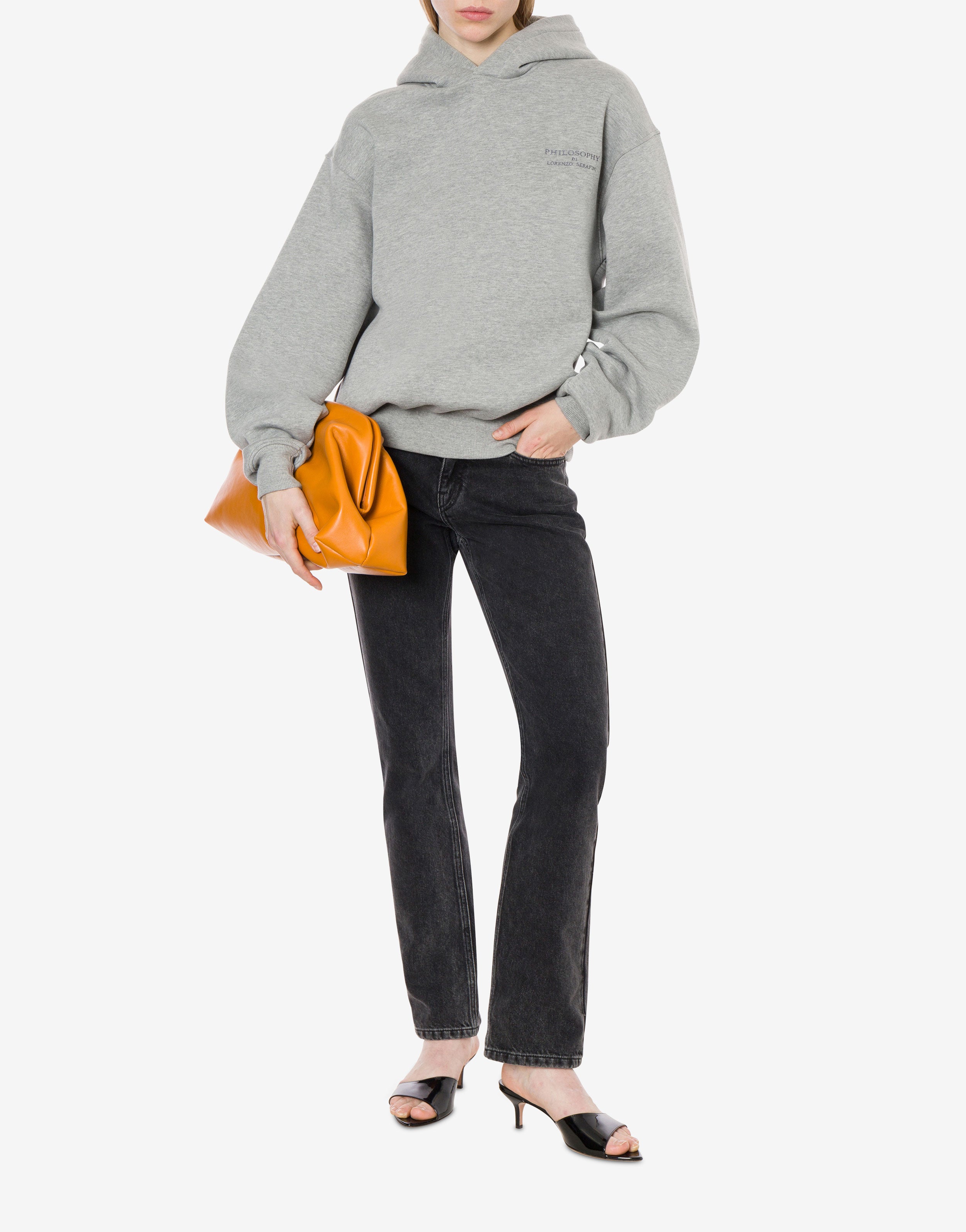 Felpa con cappuccio in cotone garzato、mySite、aoinhome