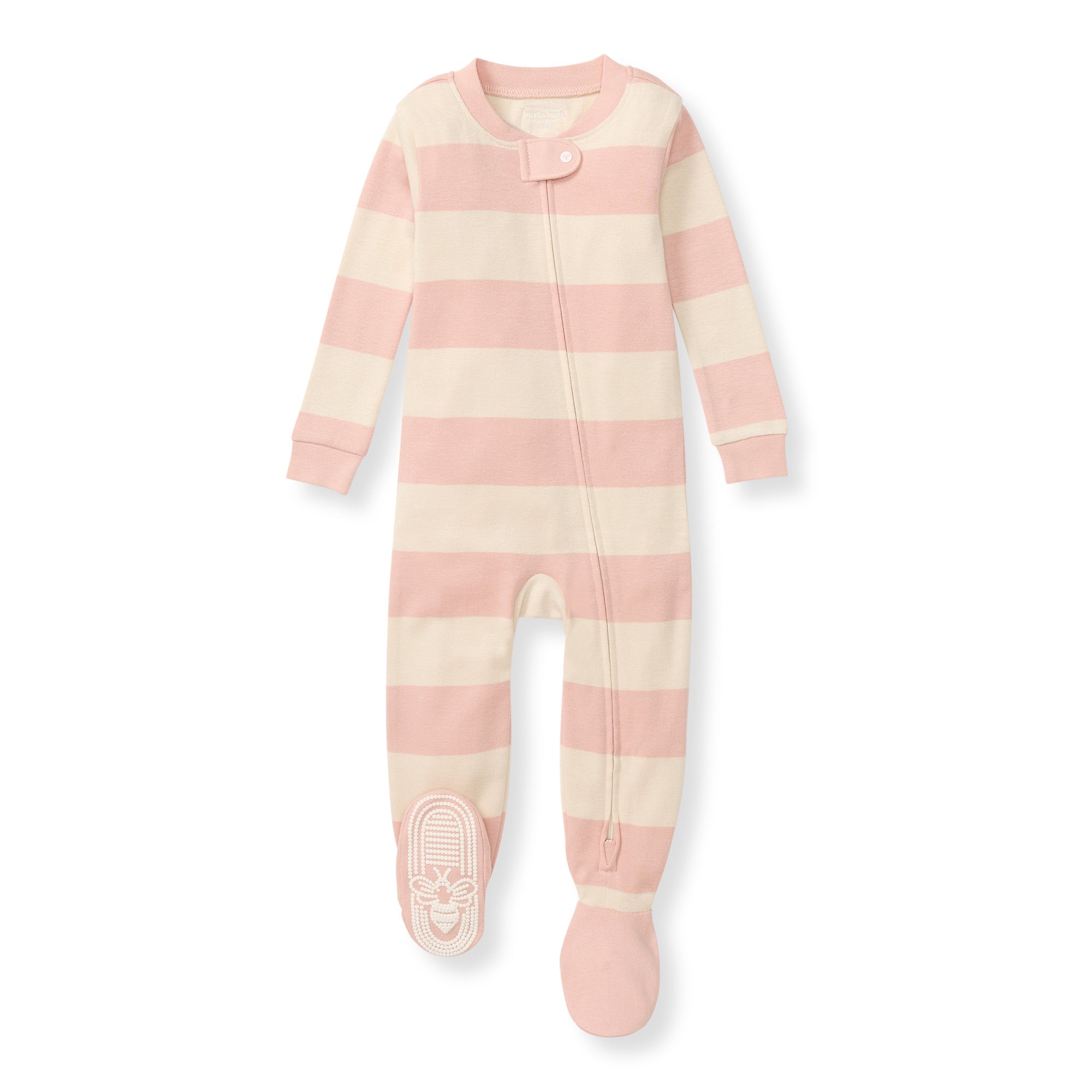 Rugby Stripe Organic Cotton Sleeper - Pink Sand、mySite、g9winljtr