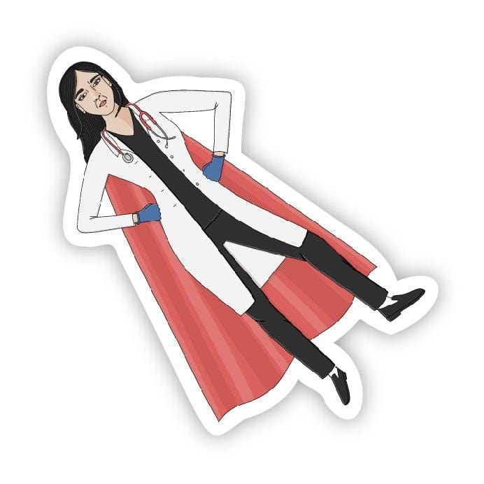  Female physician super hero sticker、mySite、elrpsem3k