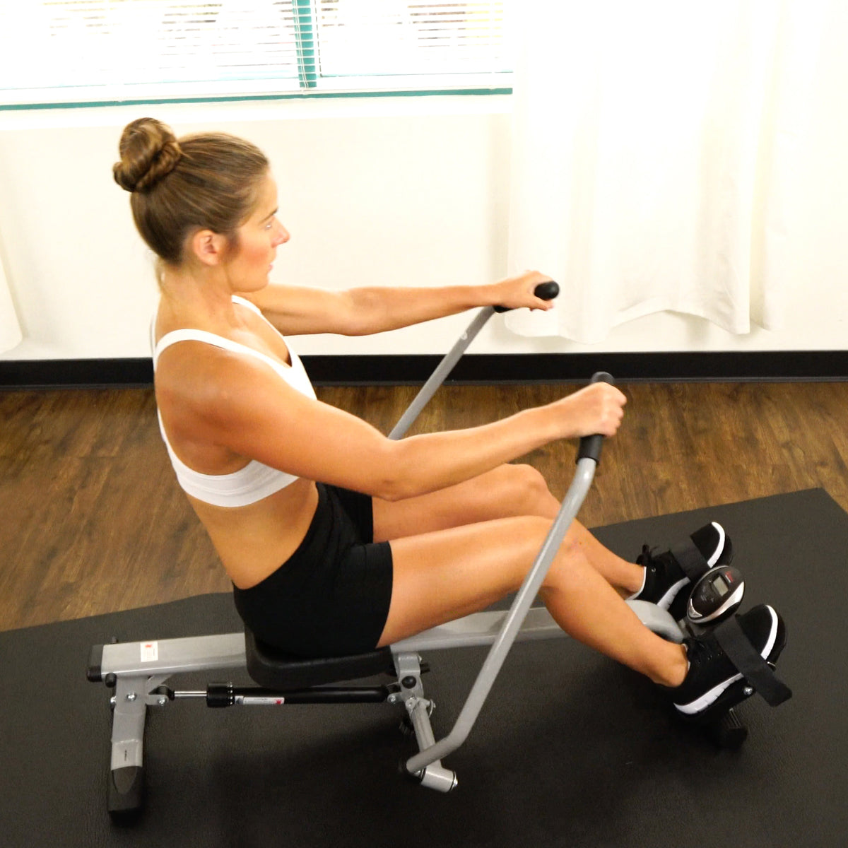  Full Motion Rowing Machine Rower w/ 350 lb High Weight Capacity and LCD Monitor、mySite、ghnorth