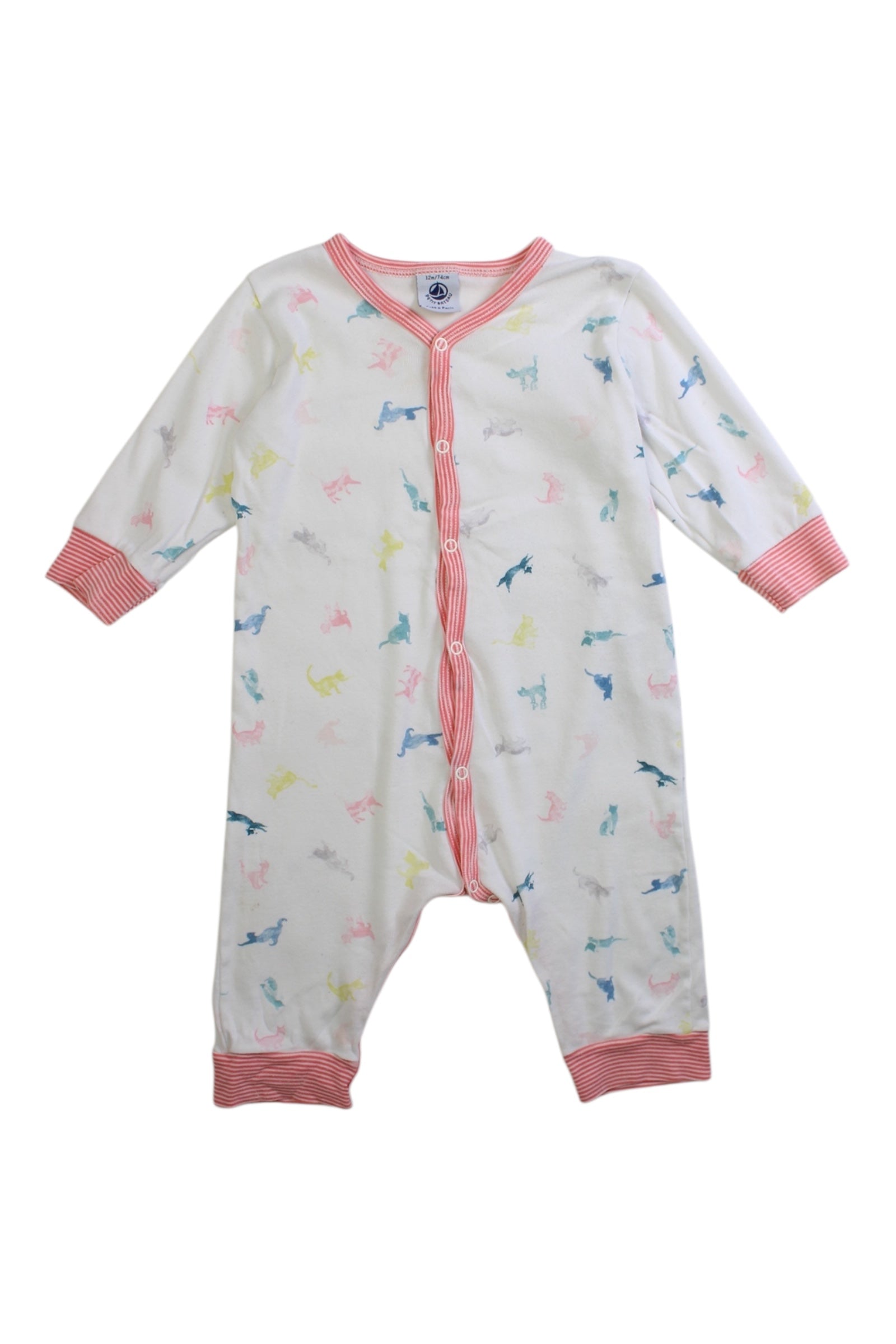 Petit Bateau Printed Dinosaur Onesie 6-12M、mySite、g9winljtr