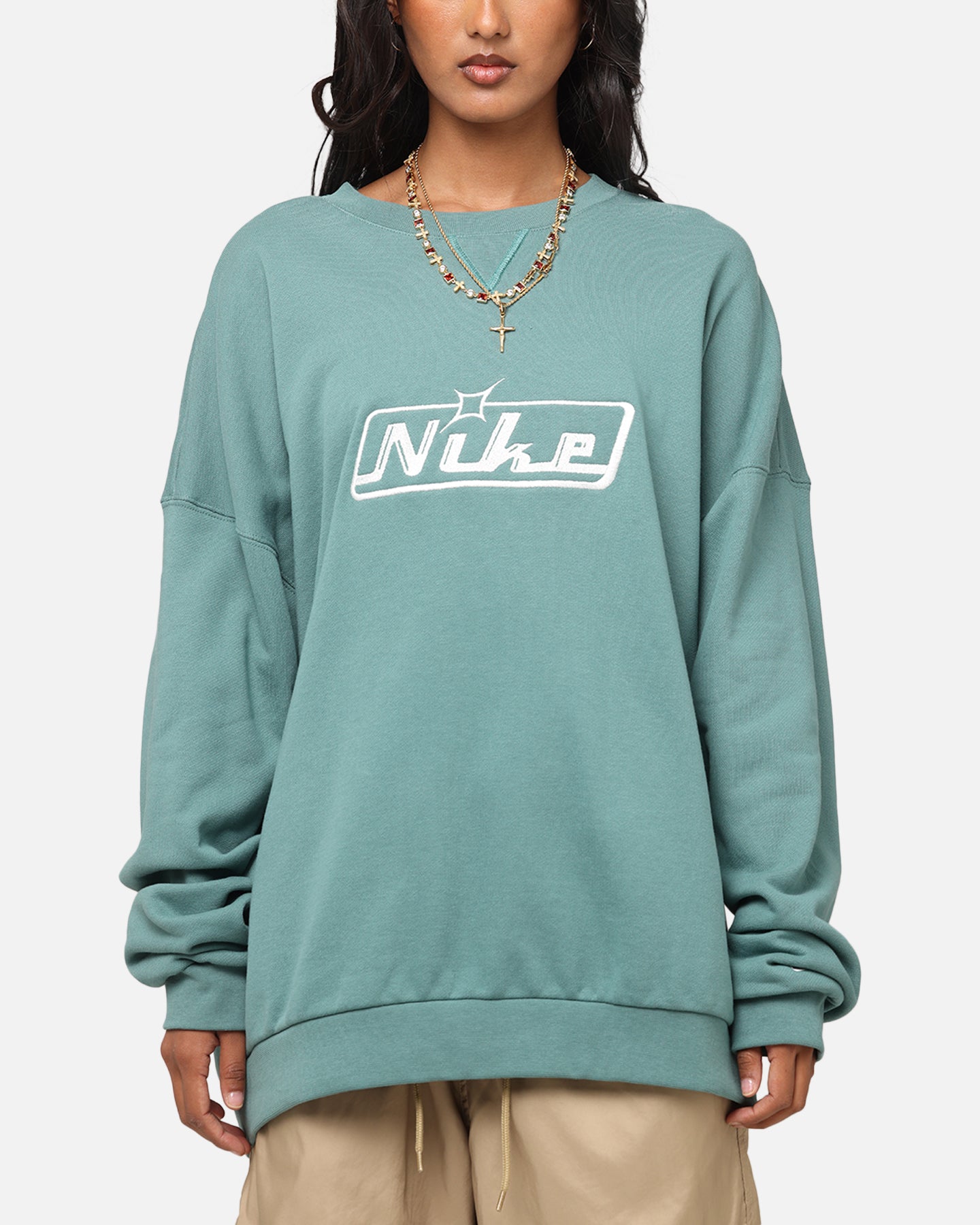 Nike Oversized Crew-Neck Sweatshirt Bicoastal/Sail、mySite、zt4zffjzw