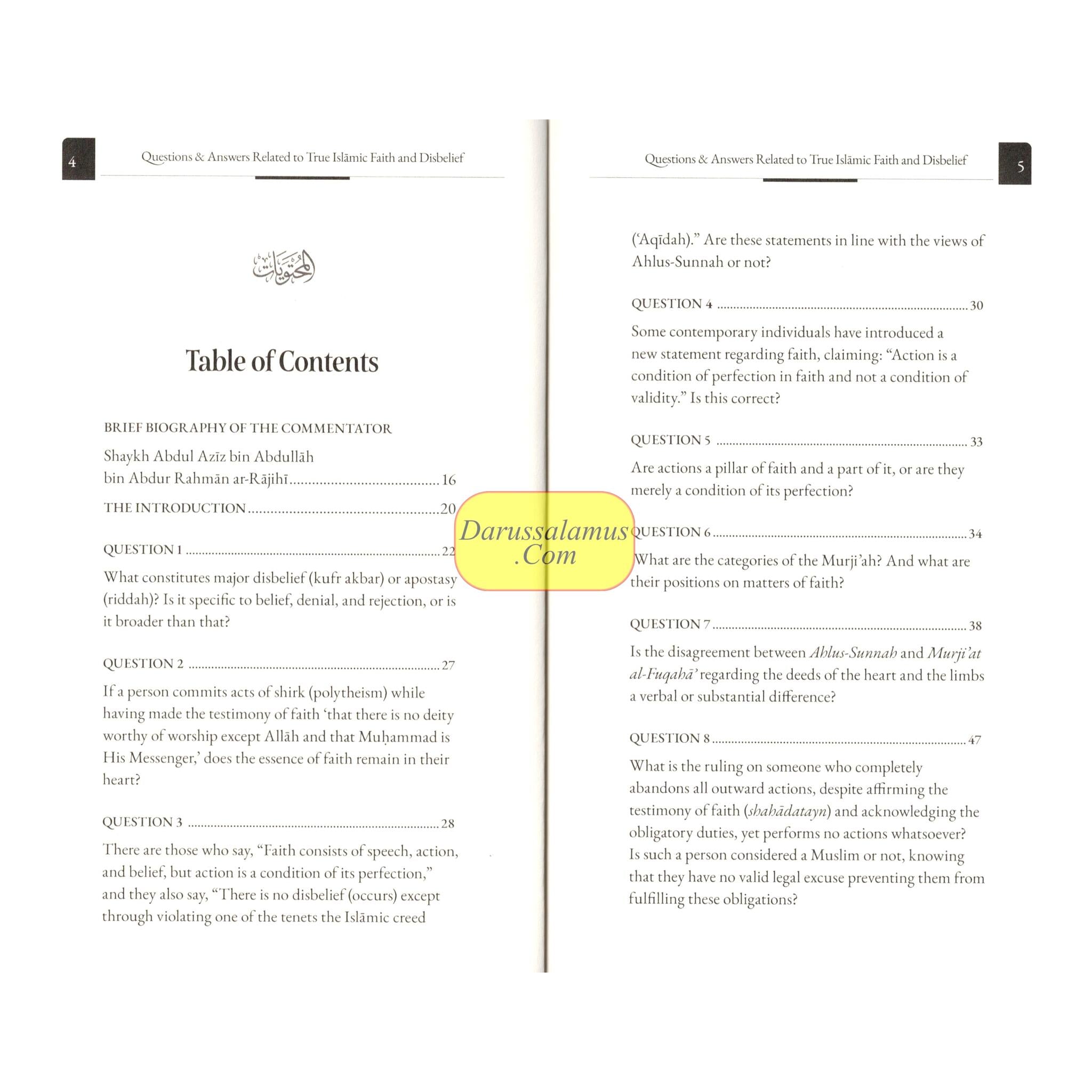 Questions & Answers related to True Islamic Faith and Disbelief、mySite、topwebapps