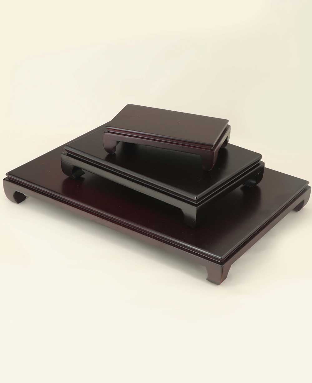 Polished Dark Cherry Statue Stand Pedestal Risers, Sold Individually、mySite、topwebapps