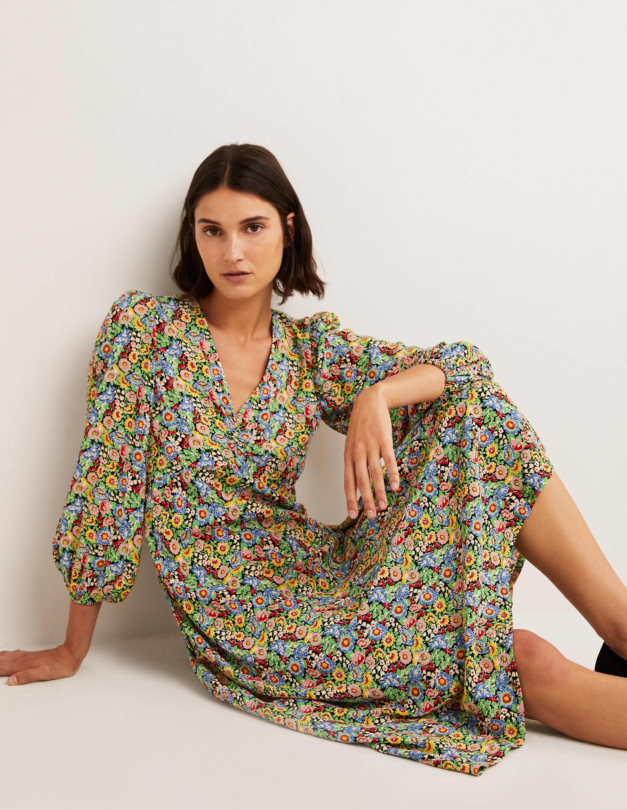  Empire Midi Tea Dress-Multi, Flora Illusion、mySite、ashleygrahame