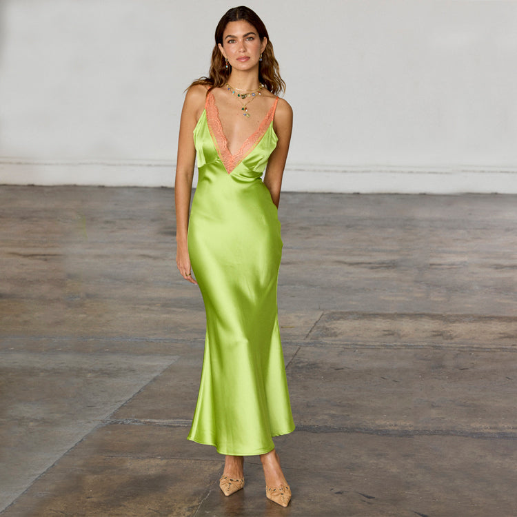 Lime and Coral Lily Dress、mySite、solidvoid