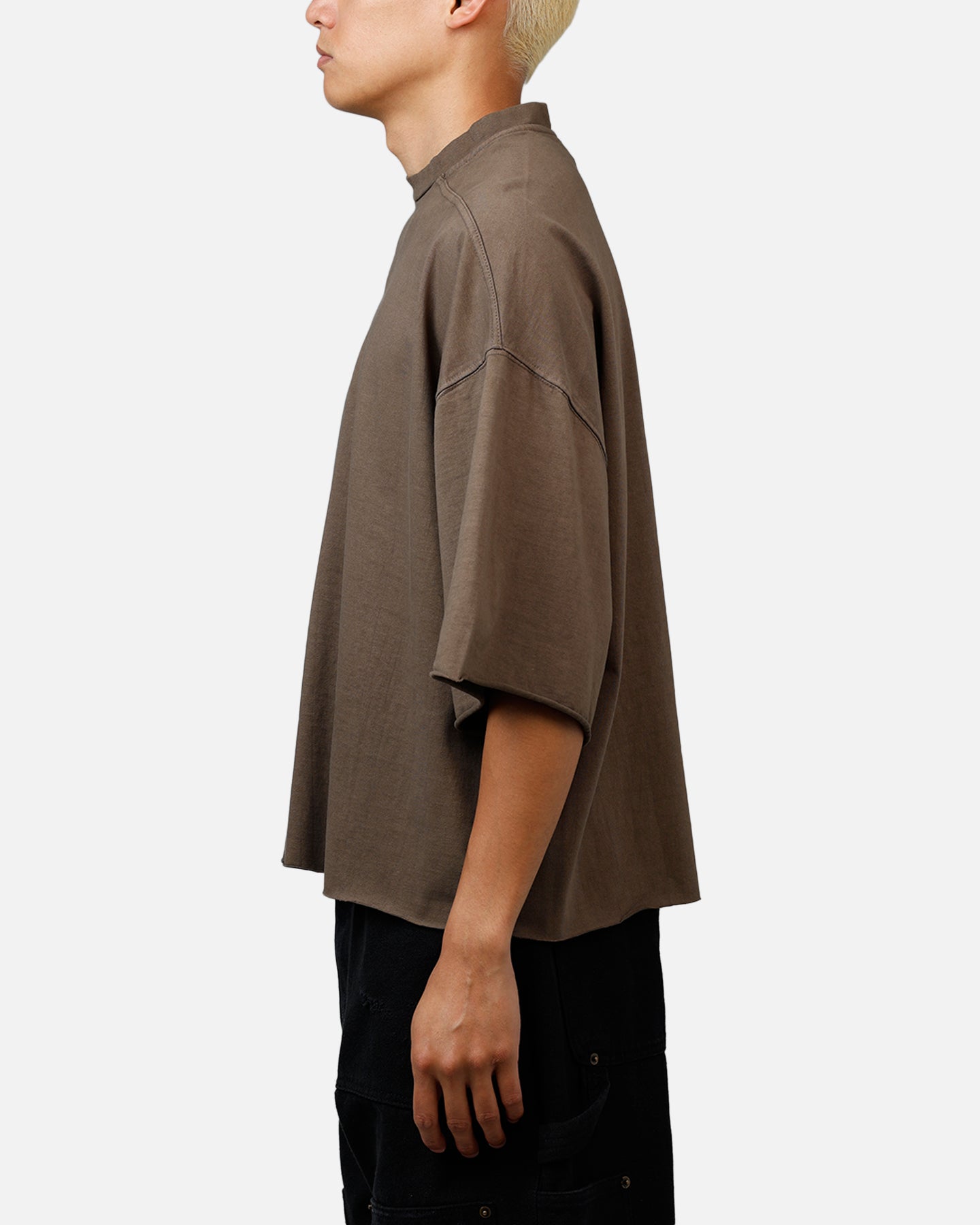 MNML Oversized Raw Hem T-Shirt Muddy Grey、mySite、zt4zffjzw