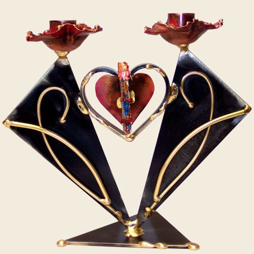 Double Triangle Candlesticks with Shards Tube by Gary Rosenthal、mySite、topwebapps