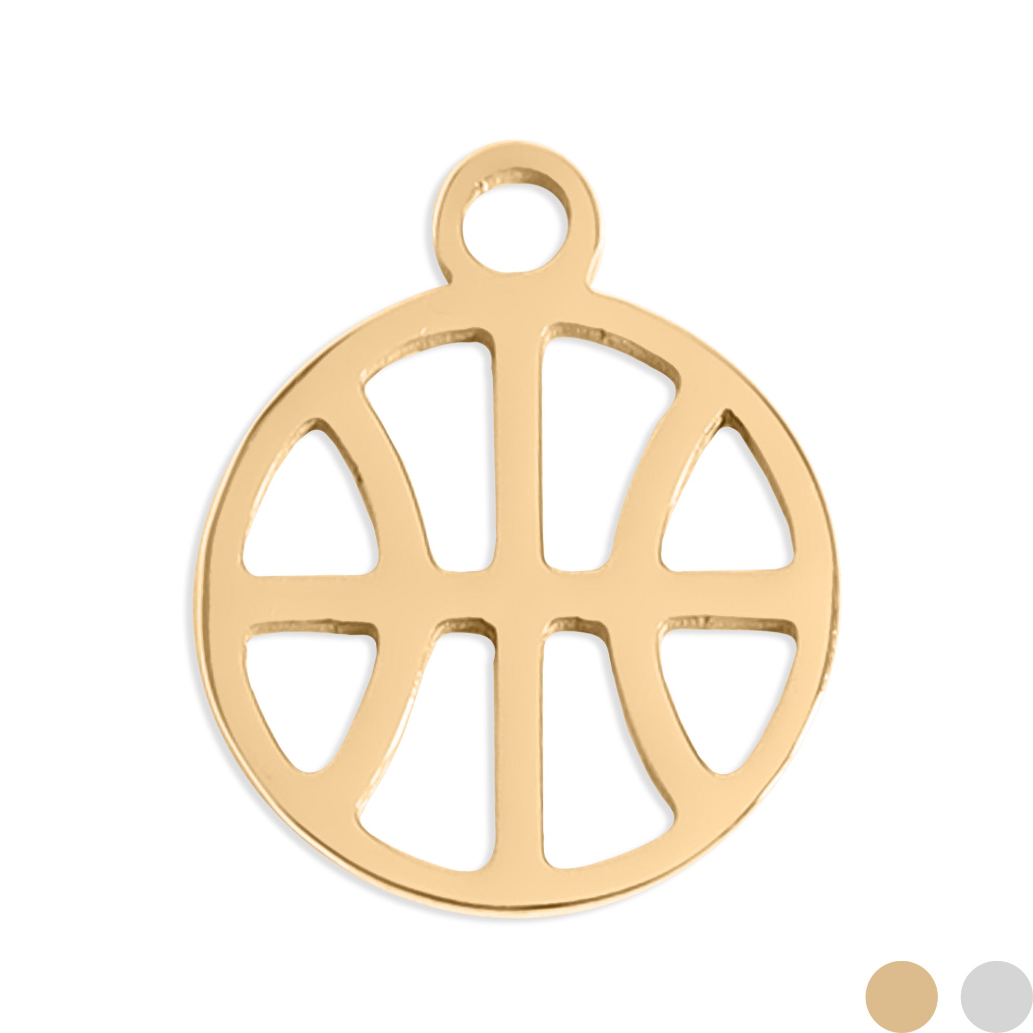 18K Gold PVD Stainless Steel Basketball Charm / PDL0152、mySite、dreamappss
