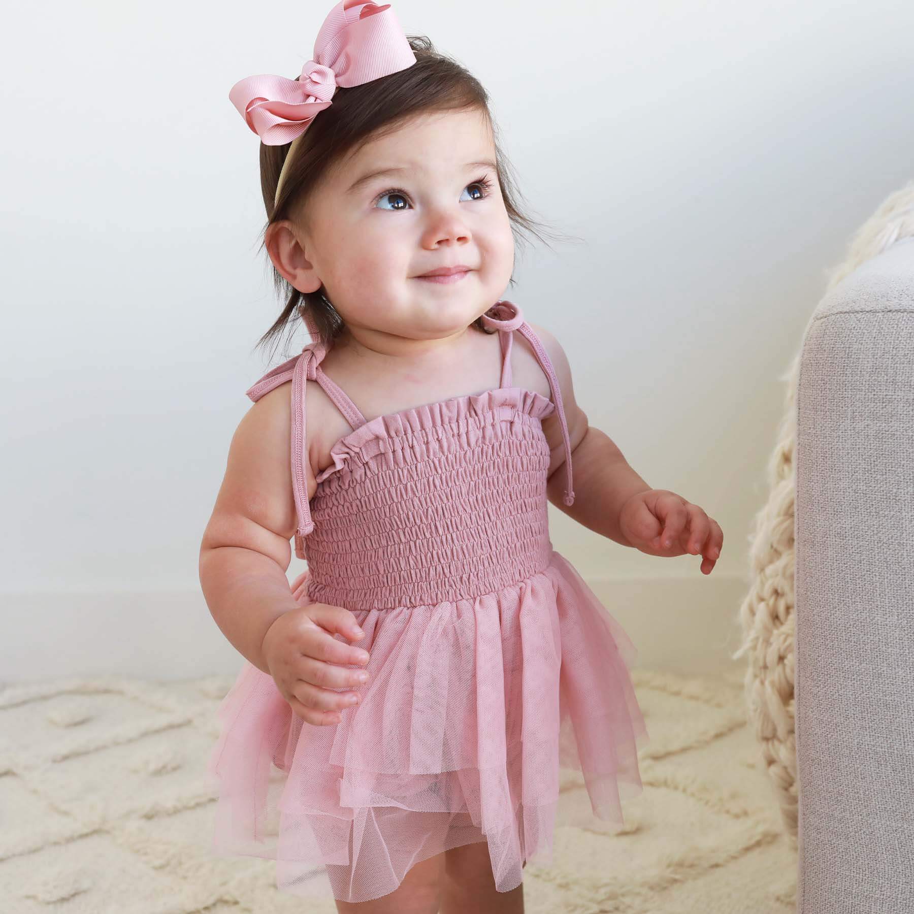  Smocked Tutu Bodysuit | Mauve、mySite、layawaytickets