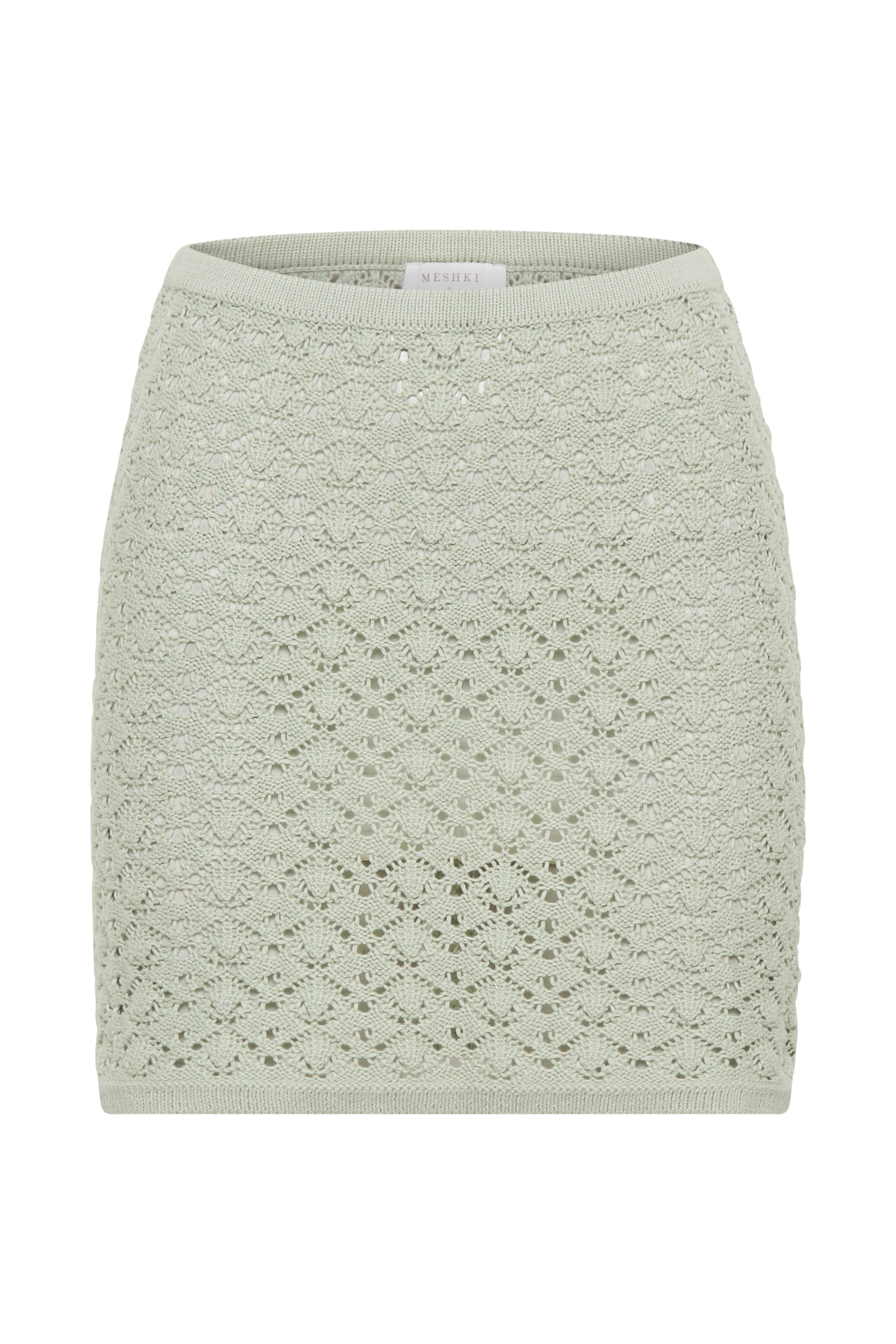 Murphy A-Line Knit Mini Skirt - Pastel Green、mySite、solidvoid