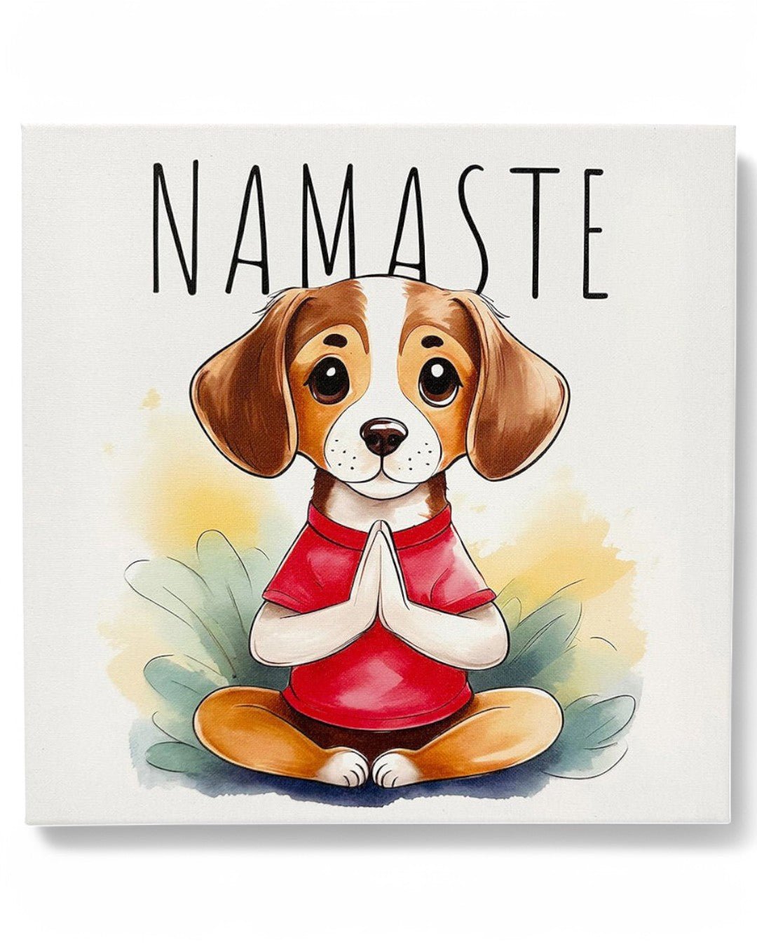 Namaste Meditating Dog Wall Canvas、mySite、topwebapps