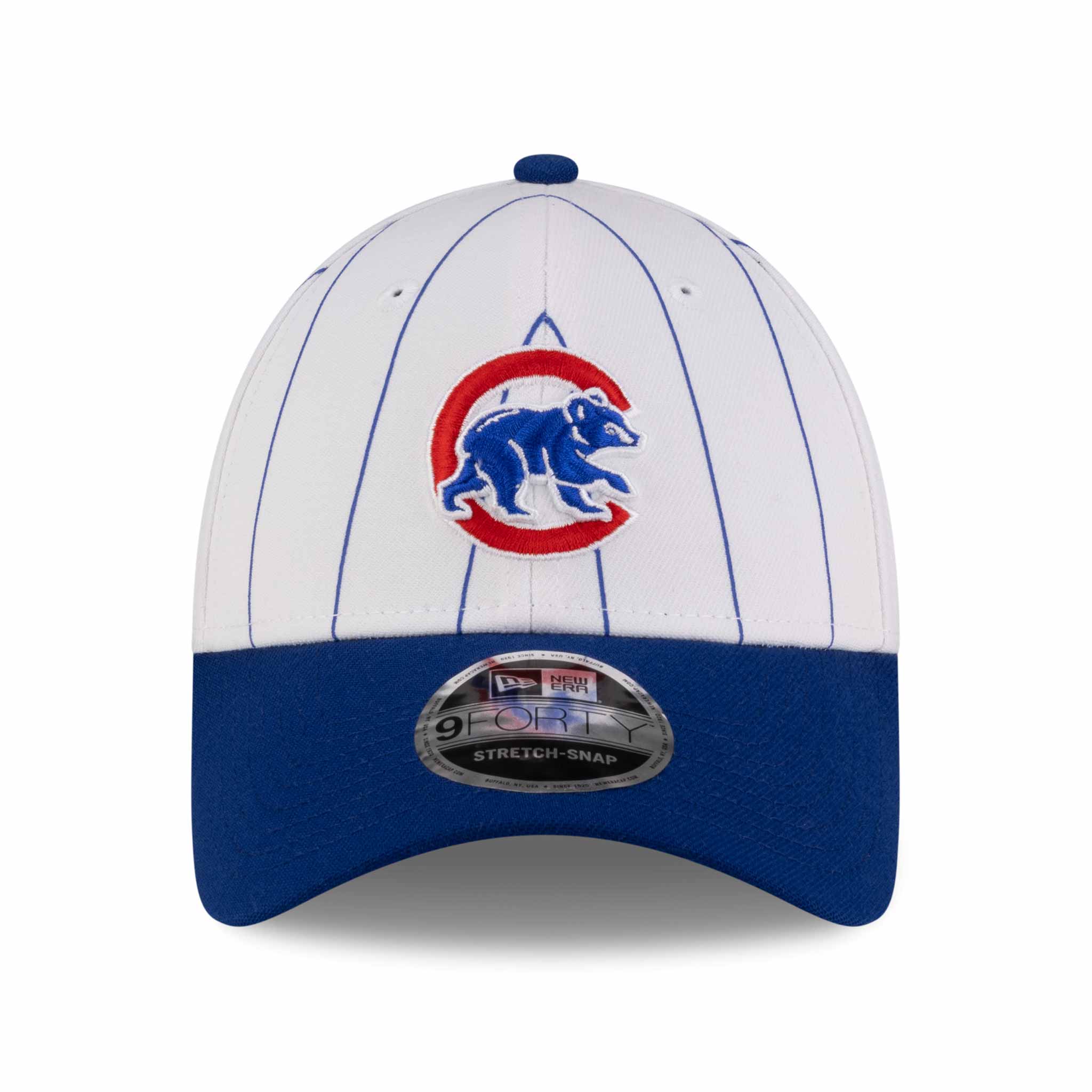 Chicago Cubs New Era 9FORTY White Pinstripe Walking Bear Adjustable Cap、mySite、vikingsvslions