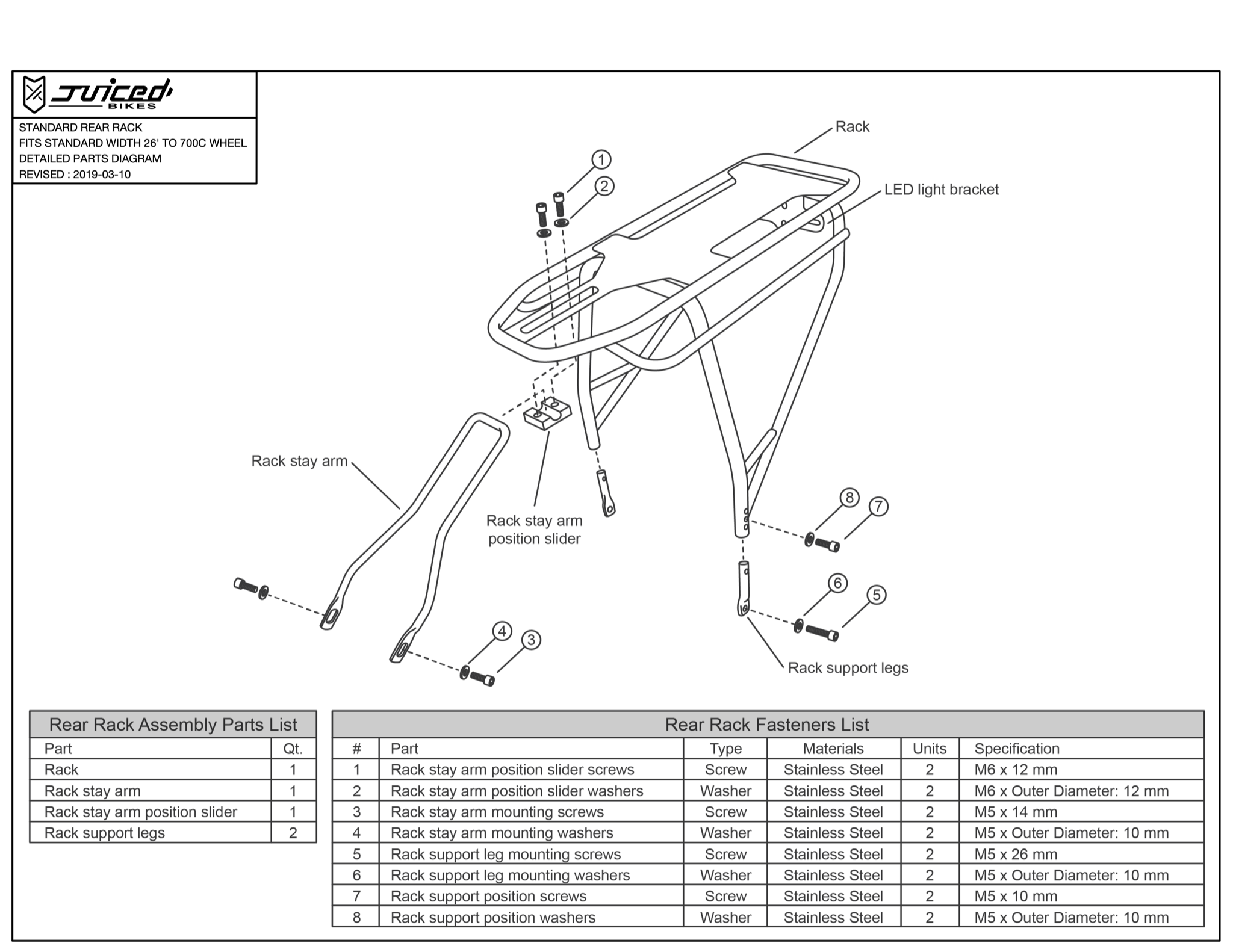 Standard Rear Rack with Legs / Cross Current、mySite、bengalsvssteelers