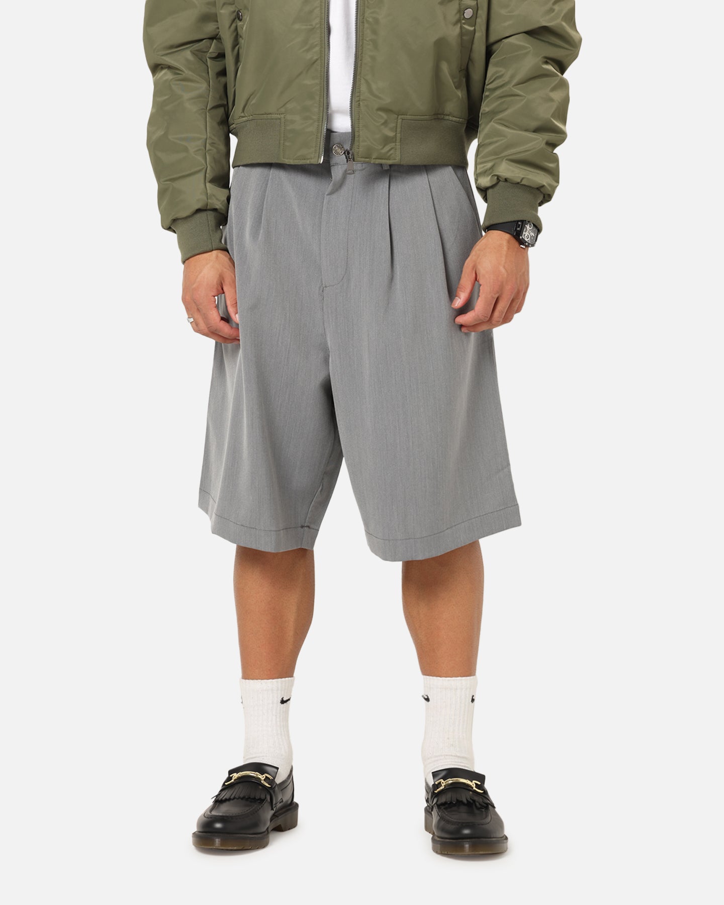 XXIII Baggy Pleated Shorts Grey、mySite、zt4zffjzw