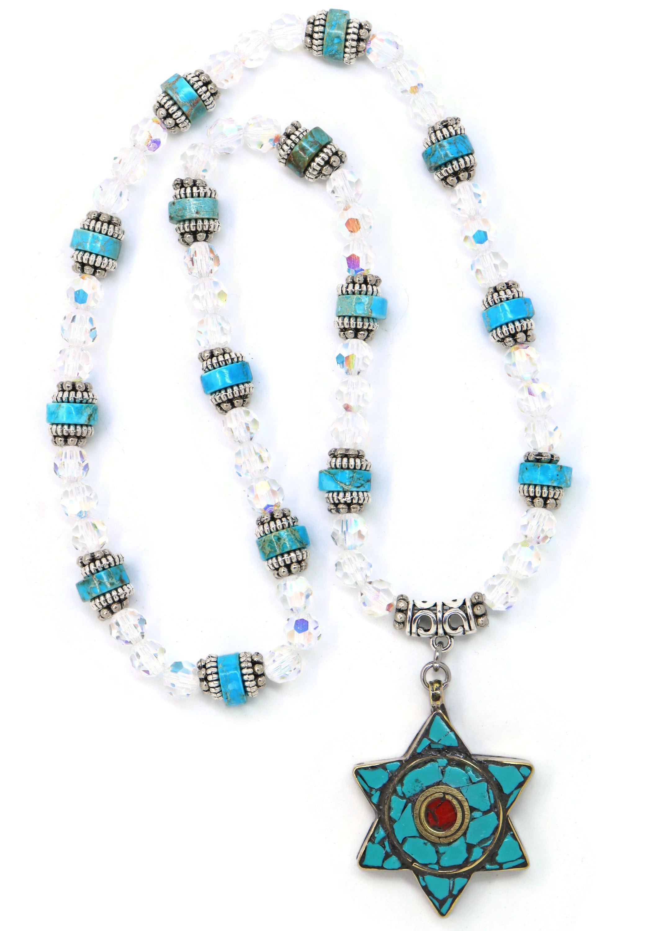 Jasper and Crystal Star of David Necklace、mySite、topwebapps