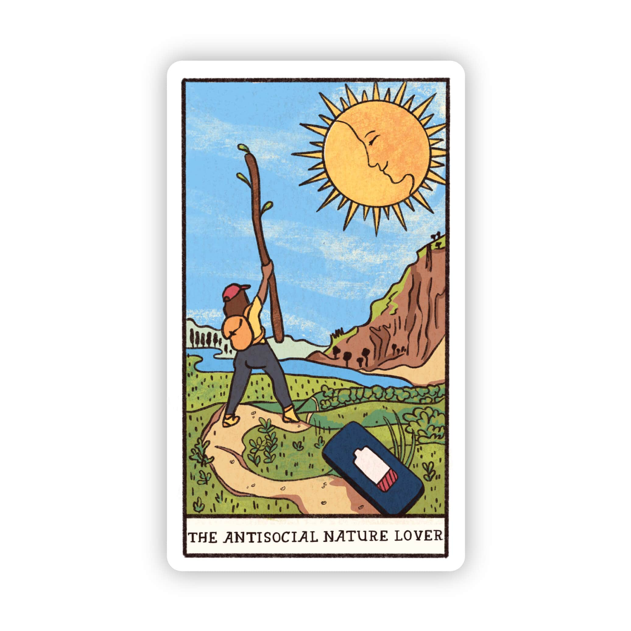 The Anti Social Nature Lover Tarot Card Sticker、mySite、elrpsem3k