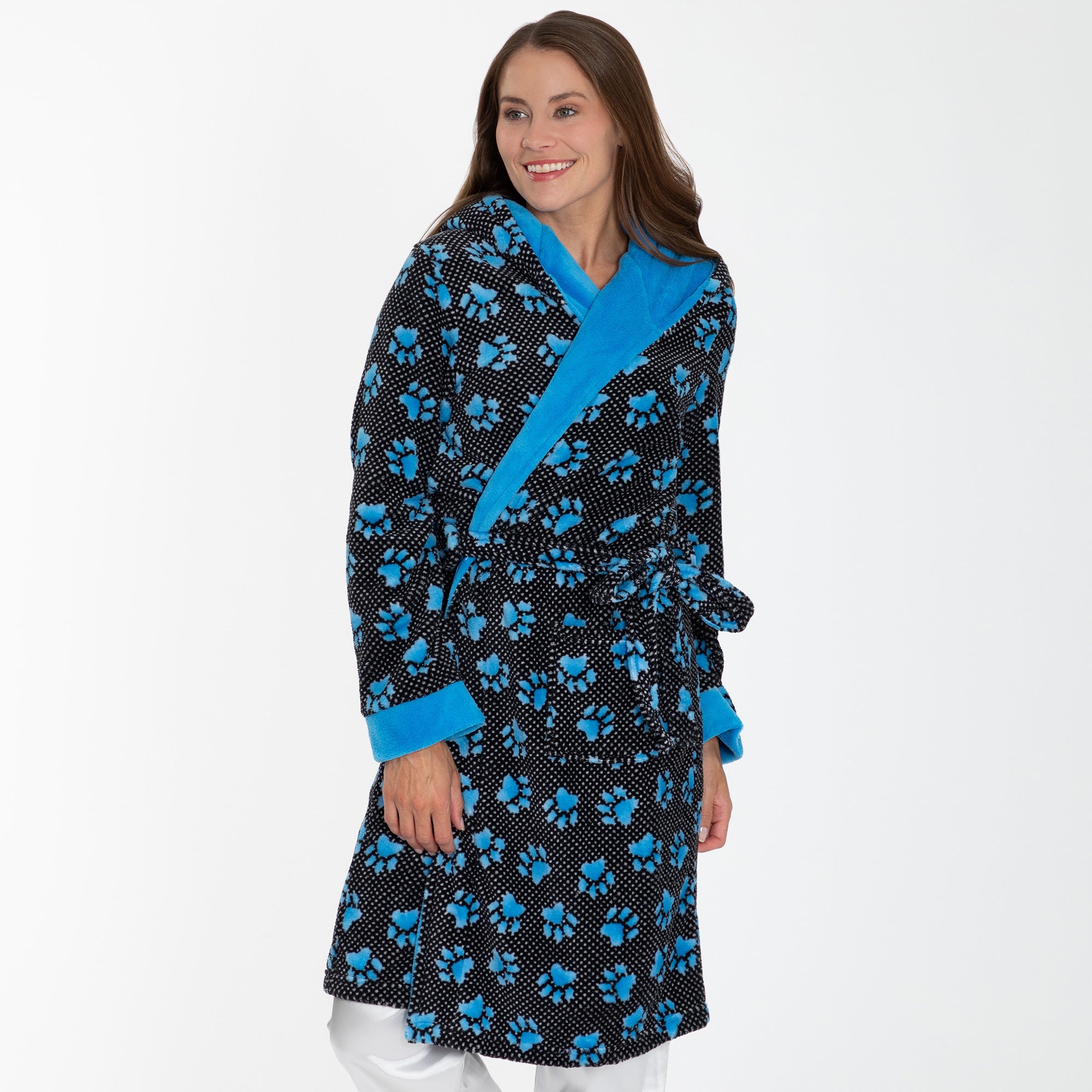 Gradient Paws & Polka Dot Hooded Robe、mySite、camillekostekn