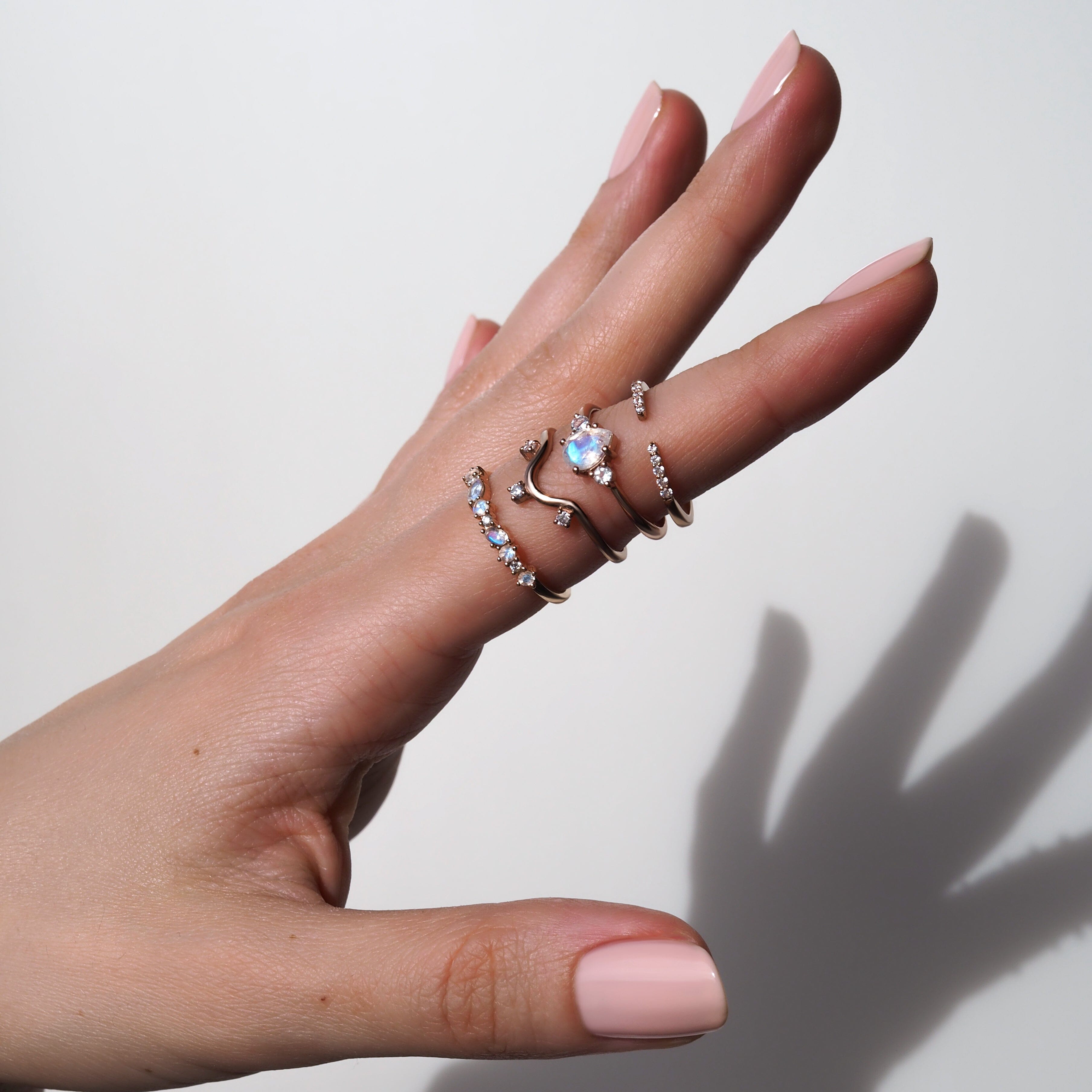 White Zircon Ring - Twinkling Band、mySite、hinf8tx79