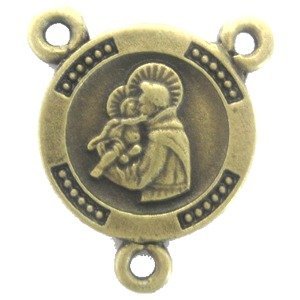 St. Anthony of Padua - Miracle Worker - Bronze center (1.6cm-0.6)、mySite、topwebapps