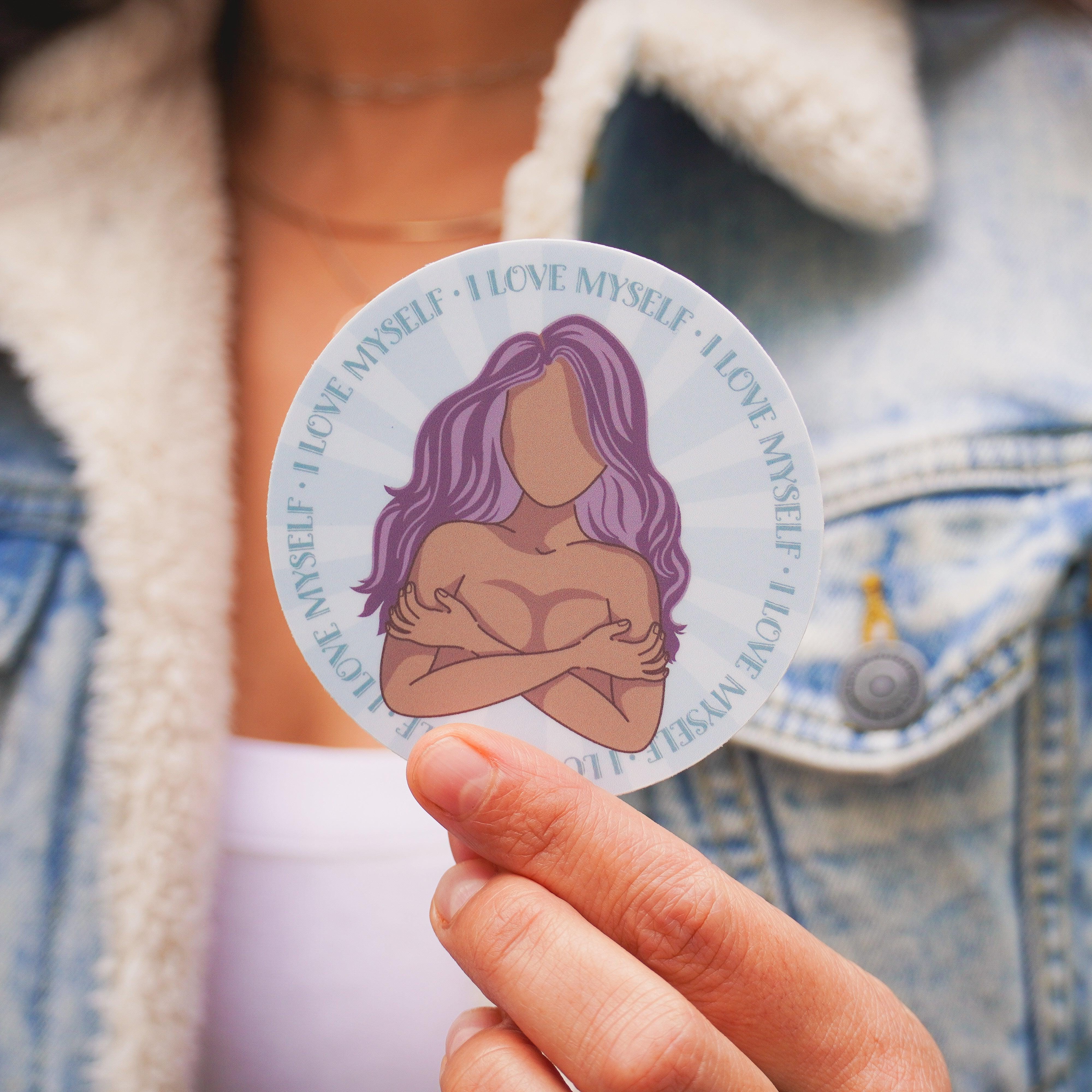  I Love Myself Positivity Sticker、mySite、elrpsem3k