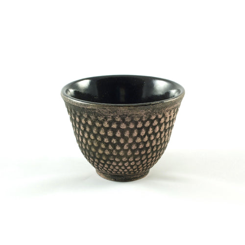 Cast Iron Tea Cup with Arare Pattern - Black & Gold、mySite、topwebapps