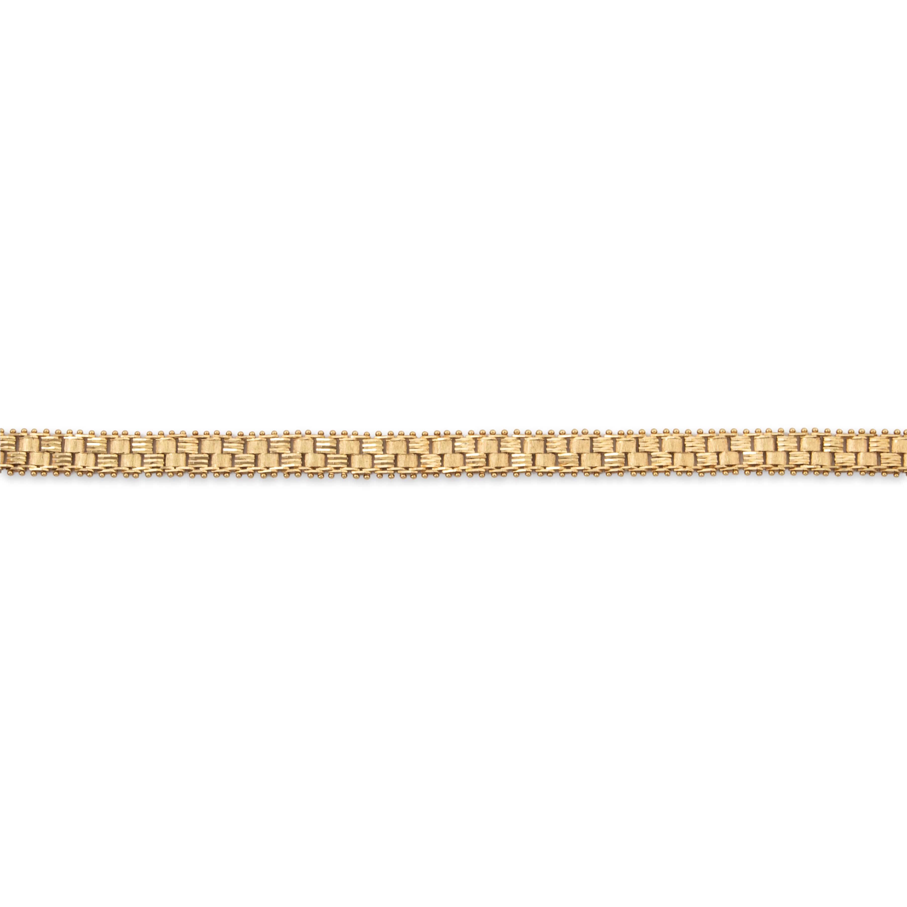 Vintage 14k Yellow Gold Textured Link Bracelet 7、mySite、hinf8tx79
