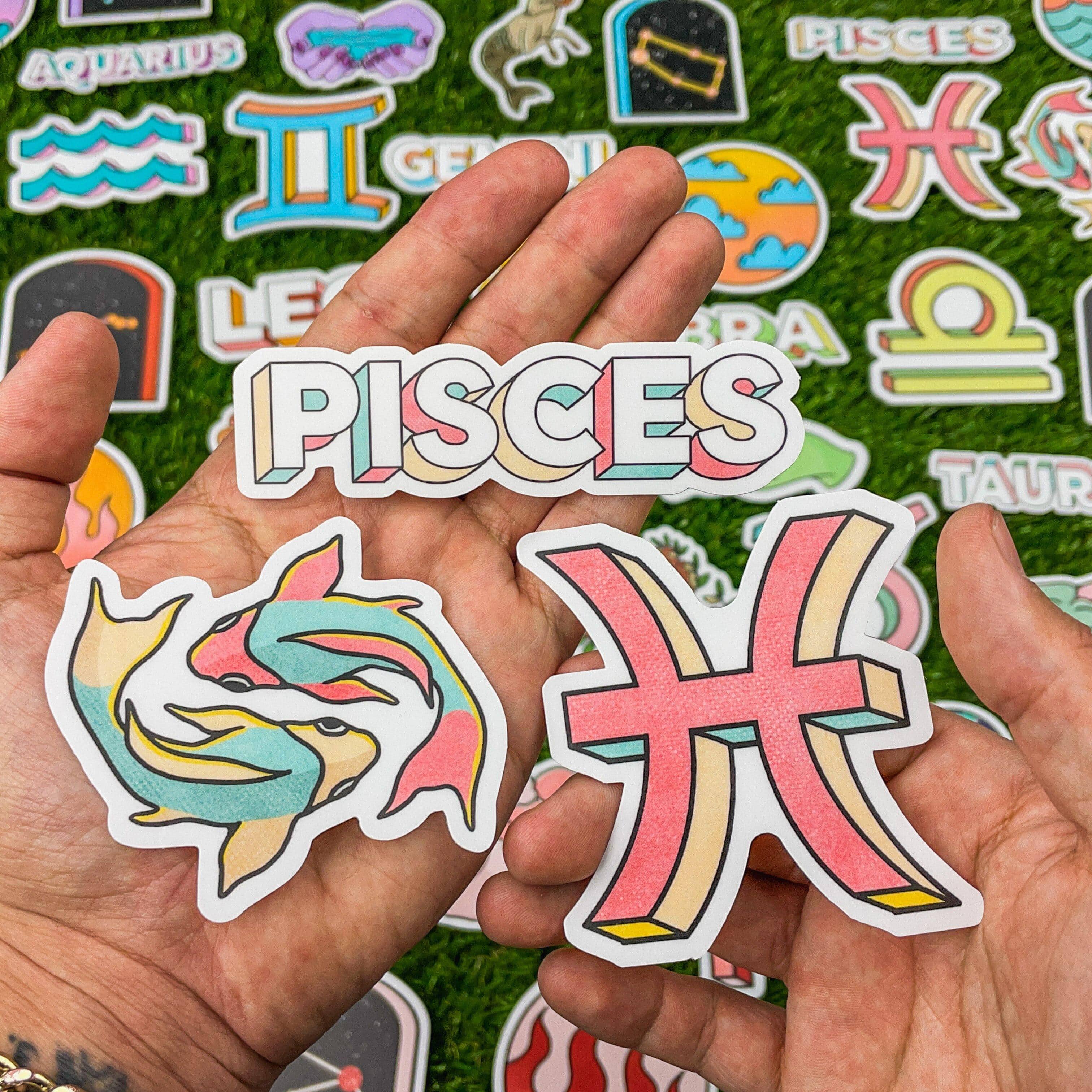  Pisces Fish Sign Zodiac Sticker、mySite、elrpsem3k
