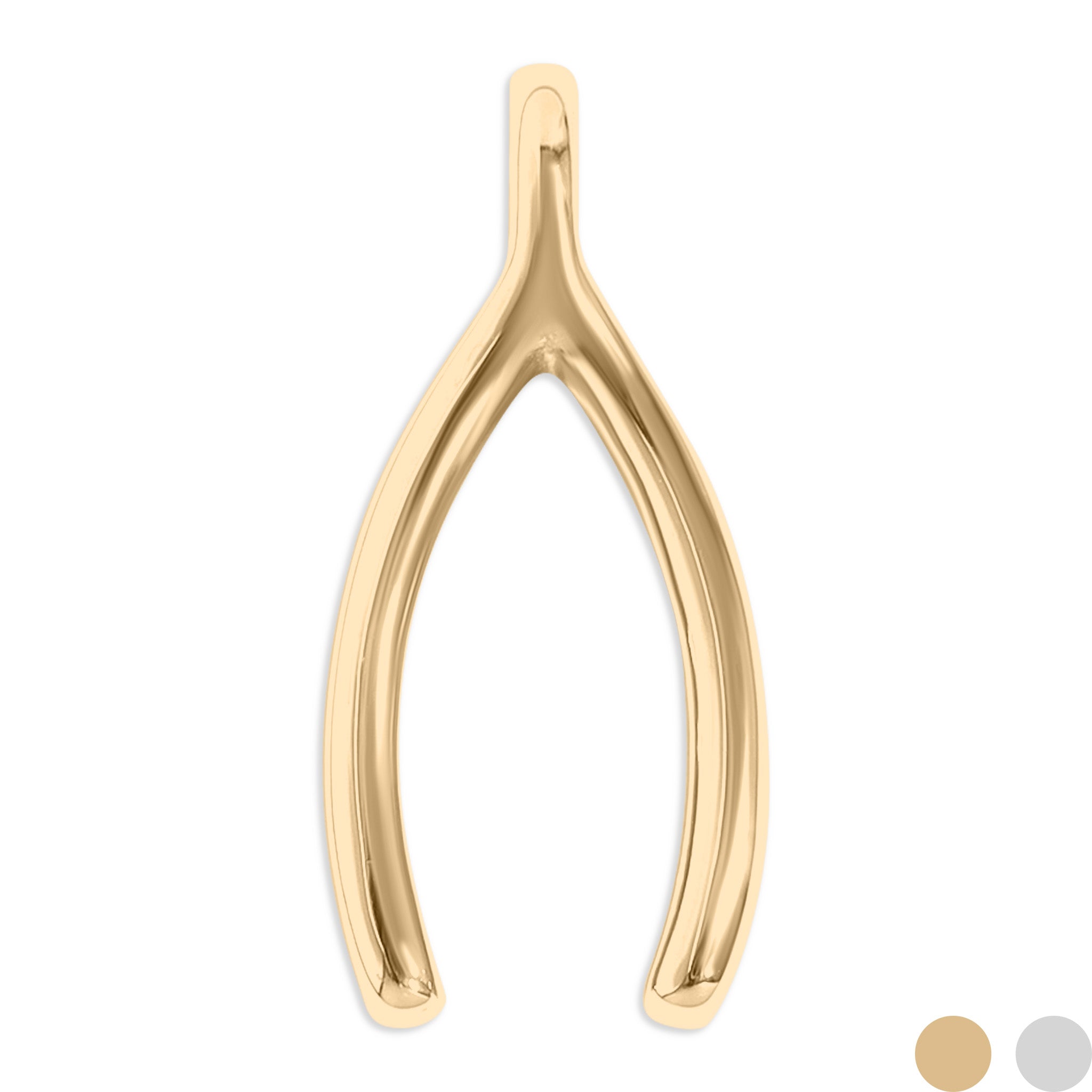 18K Gold PVD Stainless Steel Wishbone Charm / PDL0183、mySite、dreamappss
