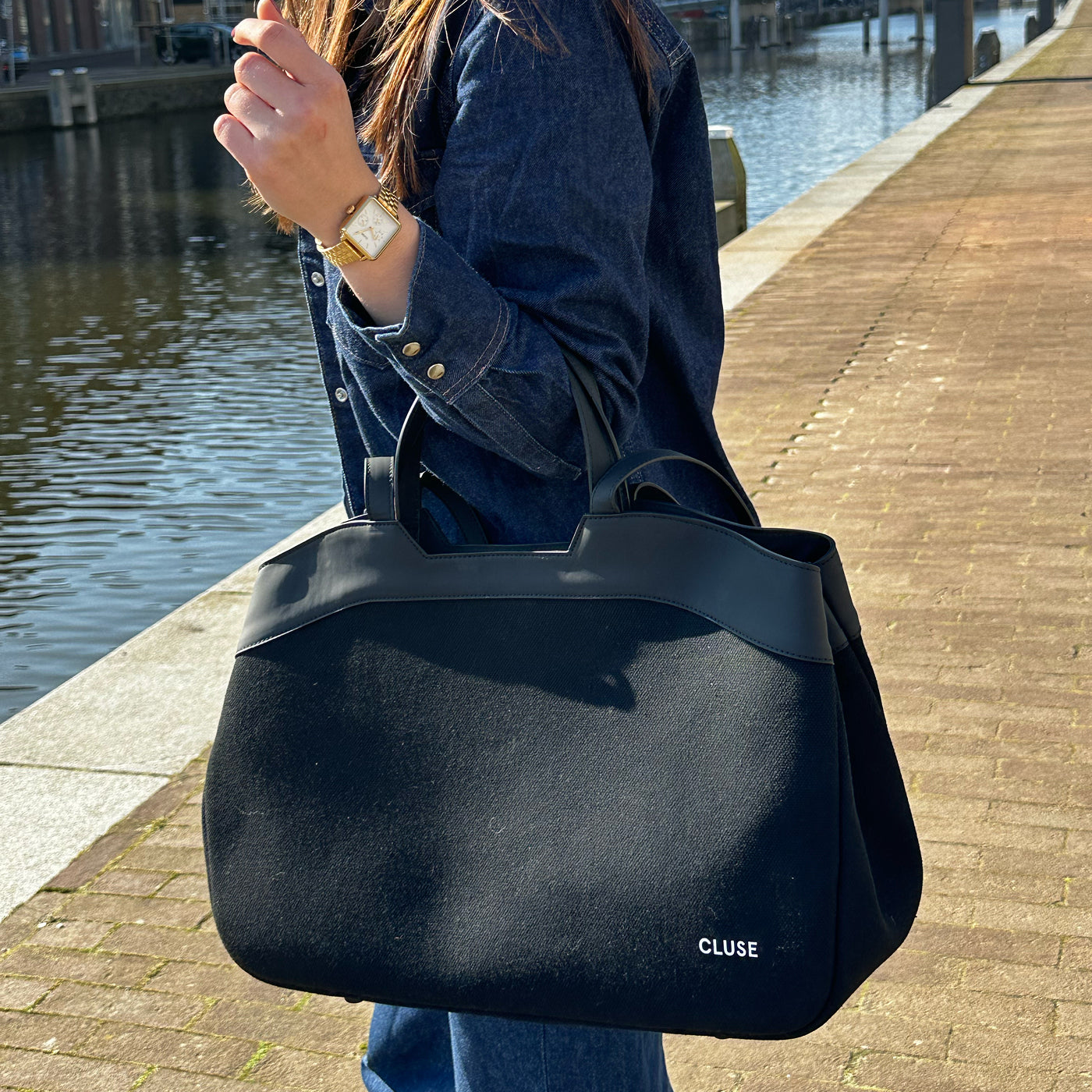 Tote Bag, Full Black Colour、mySite、botmansion