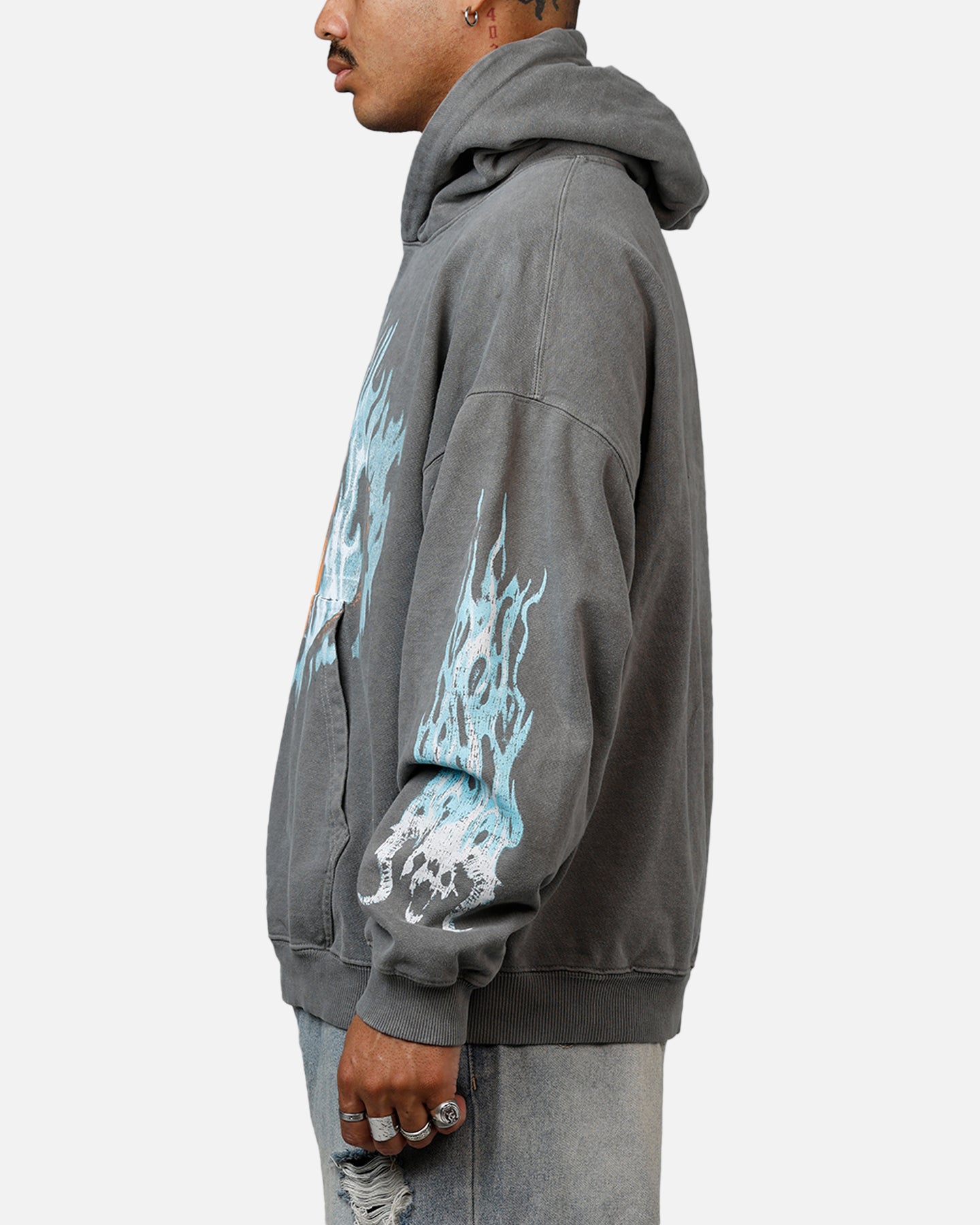 American Thrift X Lord Of The Rings The Balrog Premium Hoodie Washed Charcoal、mySite、zt4zffjzw