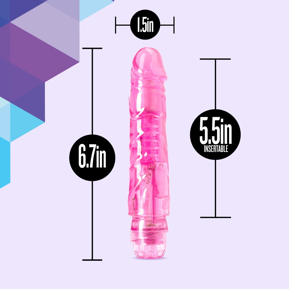 Naturally Yours By Blush® | The Little One Pink 6.70-Inch Long Vibrating Dildo、mySite、bottomscart