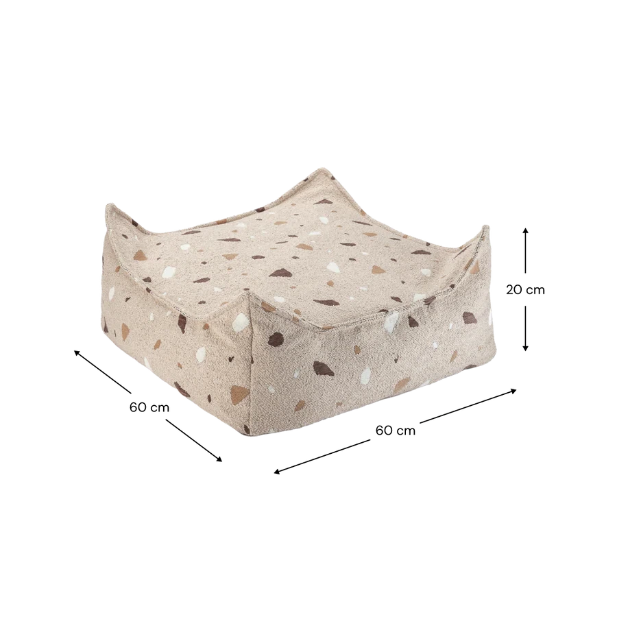 Wigiwama Terrazzo Sand Square Ottoman、mySite、gigharbornorthrealestate