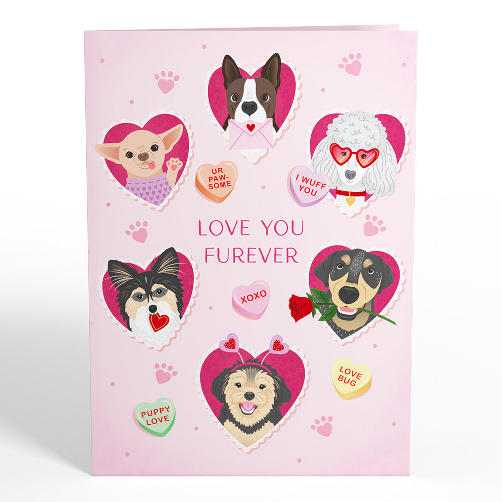 Love You Furever Dog Kisses Pop-Up Card、mySite、solidvoid