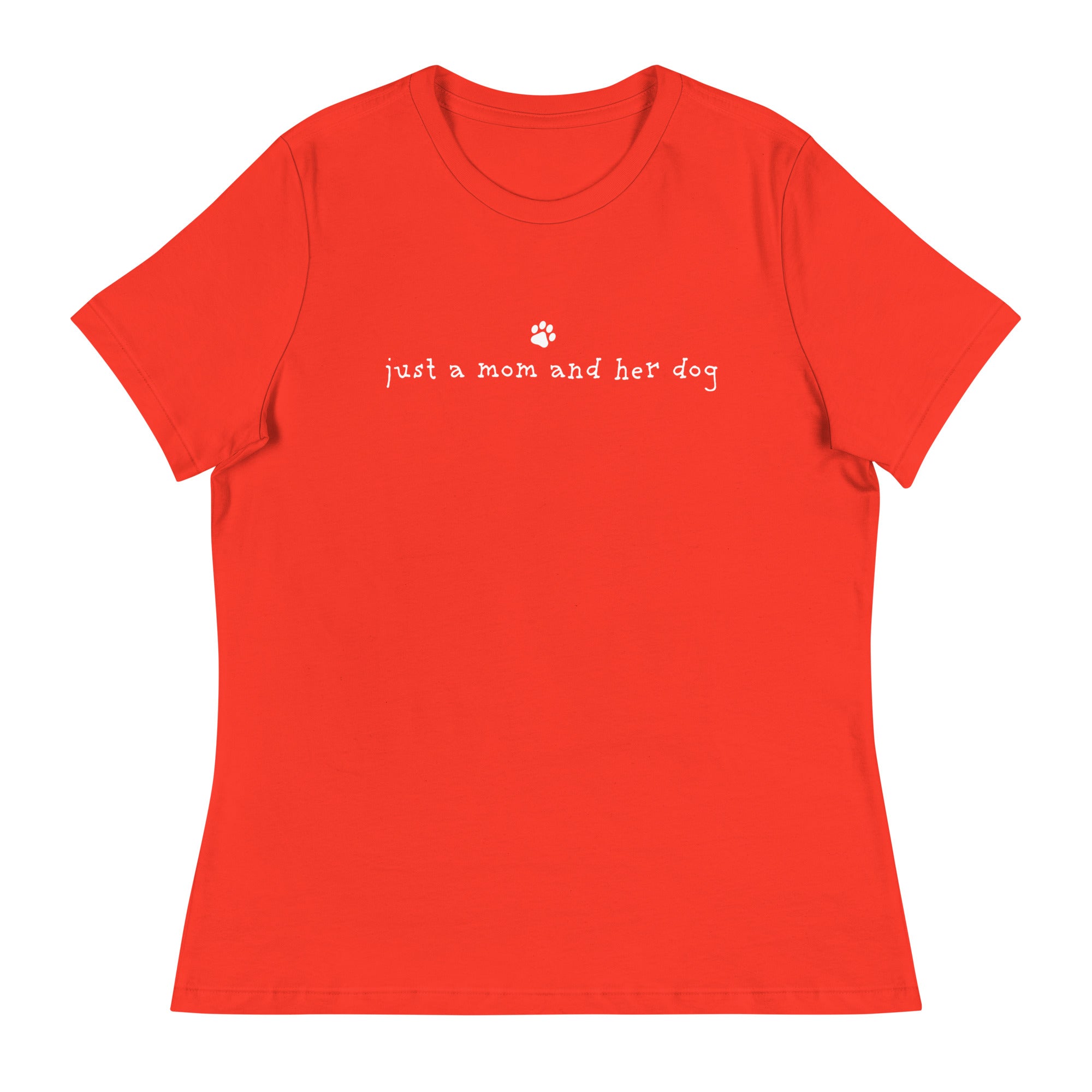 Just A Mom & Her Dog Women's Relaxed T-Shirt、mySite、camillekostekn