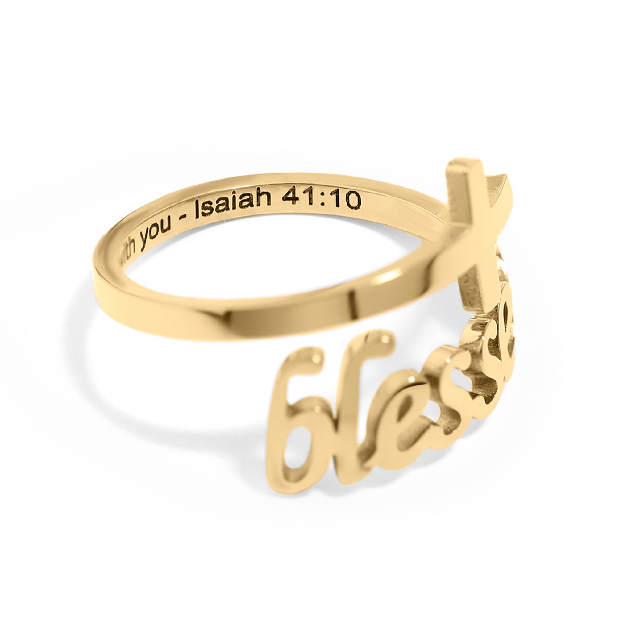18K Gold PVD Stainless Steel Adjustable Blessed Ring / KSS0007、mySite、dreamappss