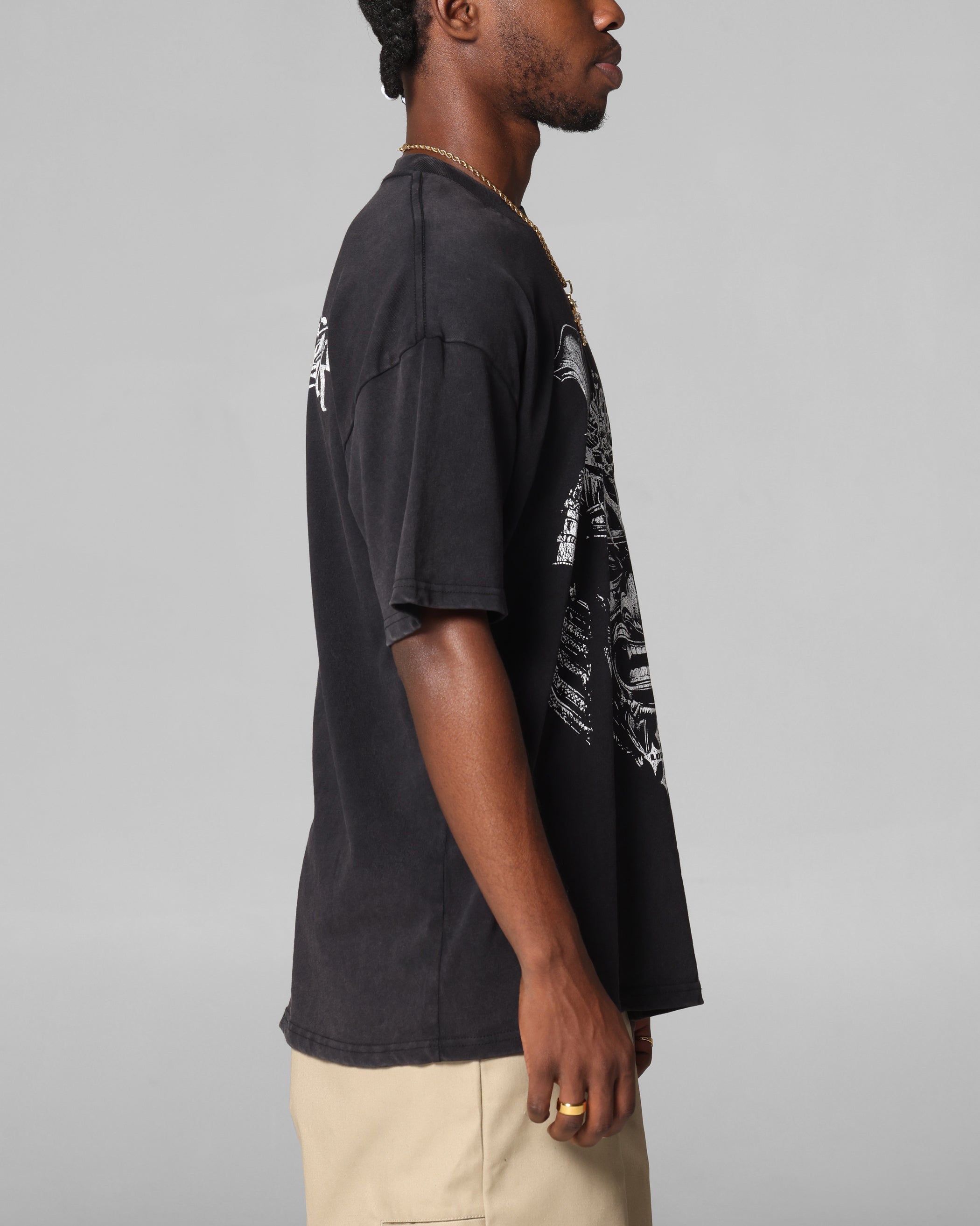 Loiter Shogun Vintage T-Shirt Black Acidwash、mySite、zt4zffjzw