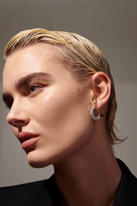 Demarson Marisa Pave Hoops, Available in 2 Sizes、mySite、noshort