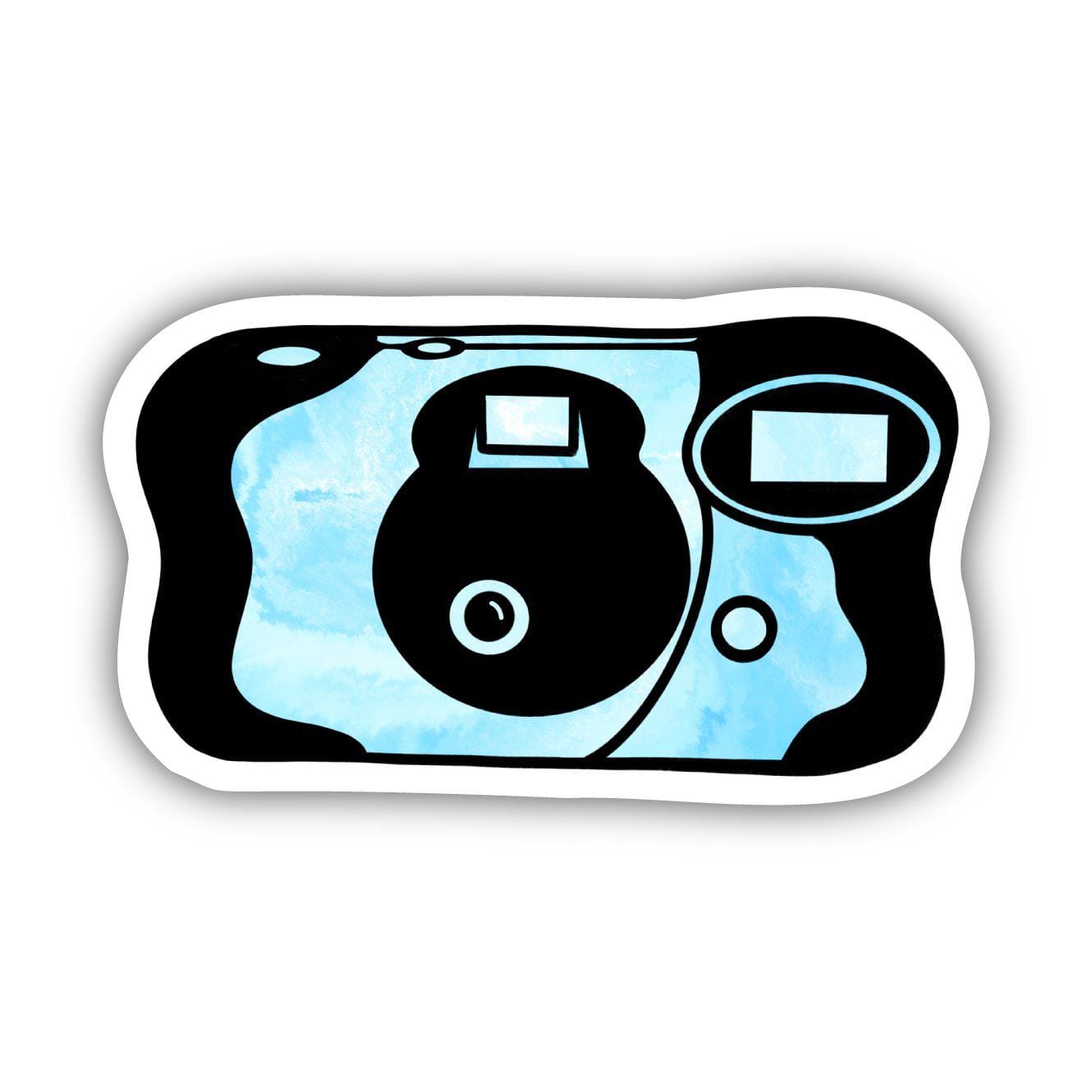  Blue Tie Dye Disposable Camera Aesthetic Sticker、mySite、elrpsem3k