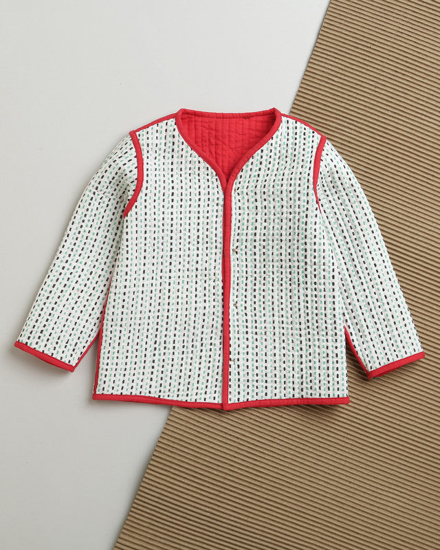 Cotton Quilted Jacket | Unisex | Red、mySite、camillekostekn