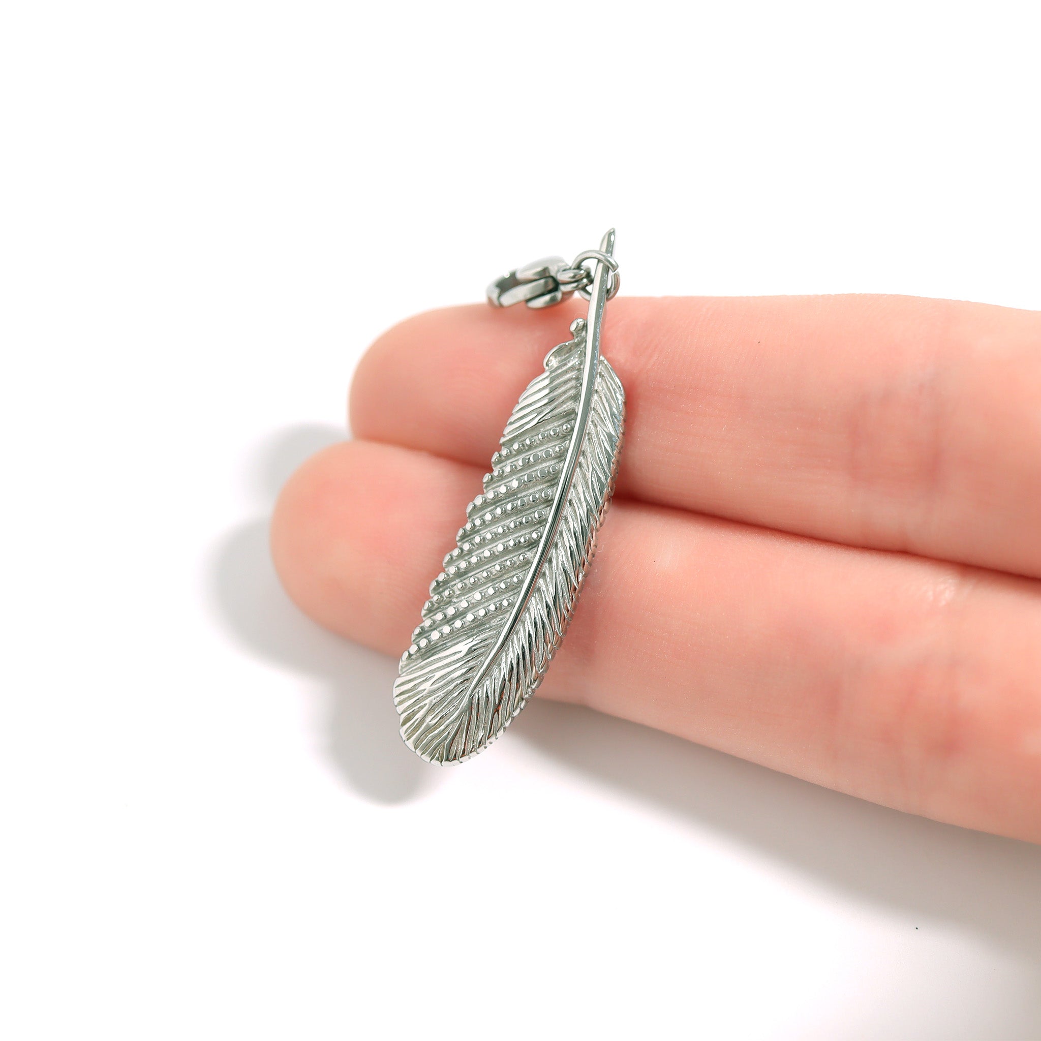 Feather Charm Stainless Steel Pendant / PDL2014、mySite、dreamappss