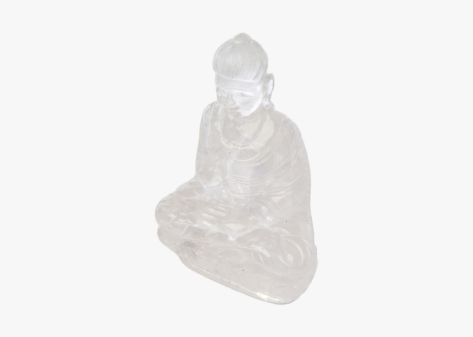 Sitting Buddha - Clear Quartz (Small, 18cm)、mySite、topwebapps
