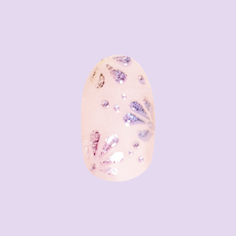 3D Chrome Blooms - Press-On | Short | Round - Part of Set、mySite、solidvoid