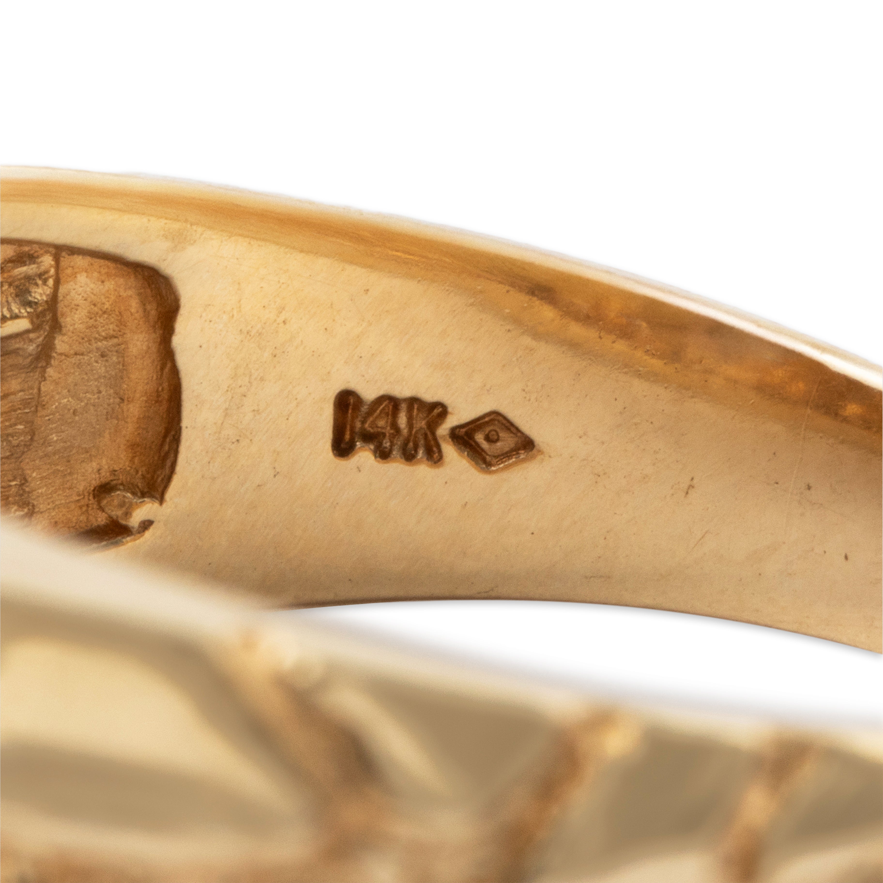 Vintage 14k Yellow Gold .50cttw Diamond Signet Statement Ring 10.00、mySite、hinf8tx79