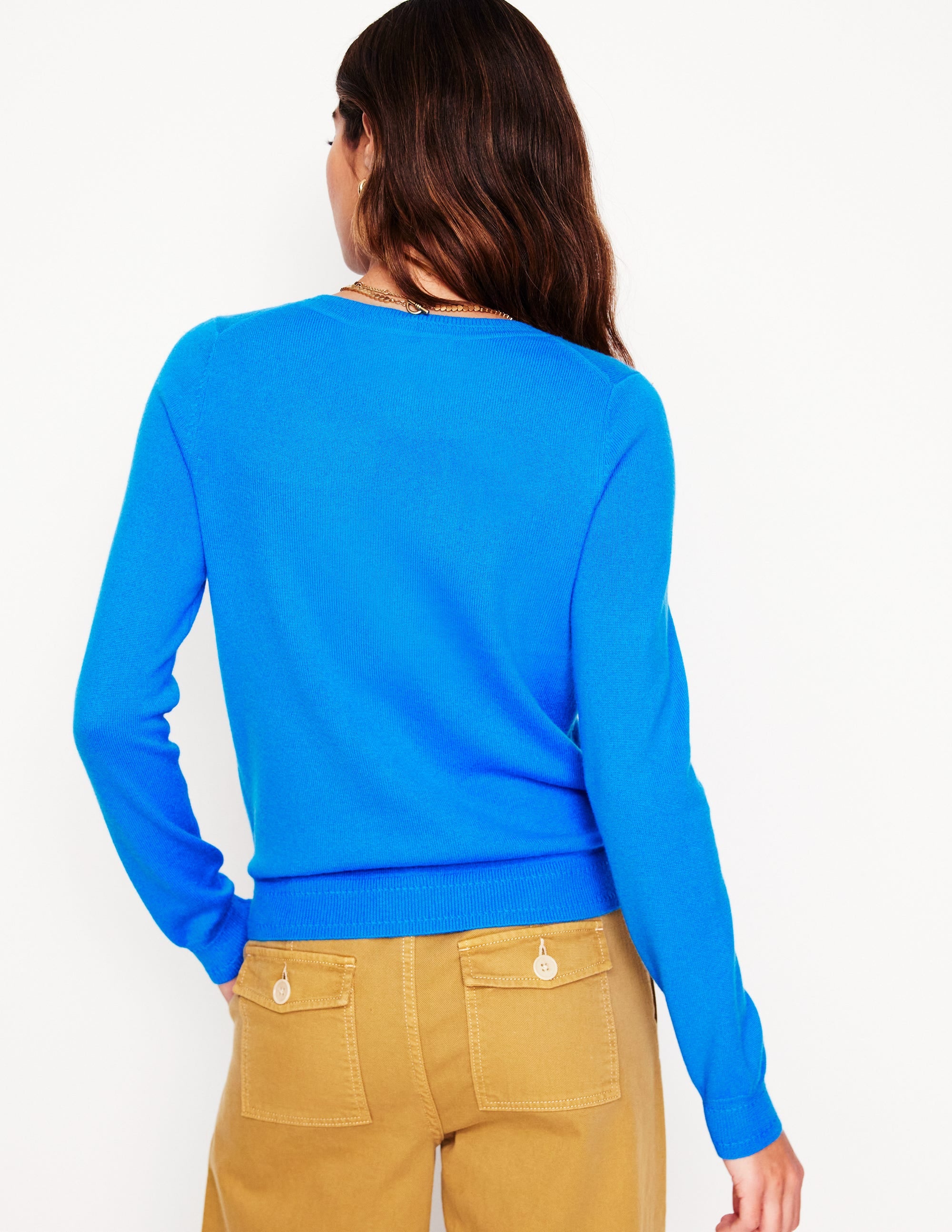  Eva Cashmere Crew Cardigan-Cerulean Blue、mySite、ashleygrahame