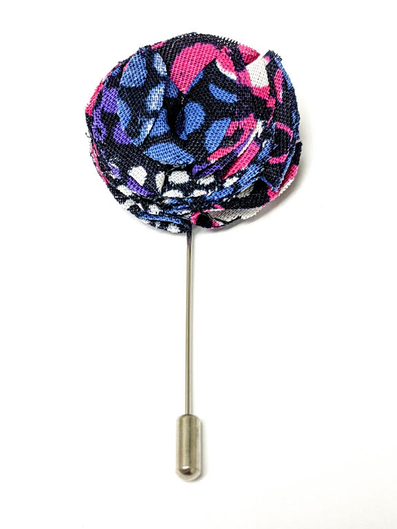Blue Purple Pink African Print Lapel Pin-DP3847LP、mySite、solidvoid