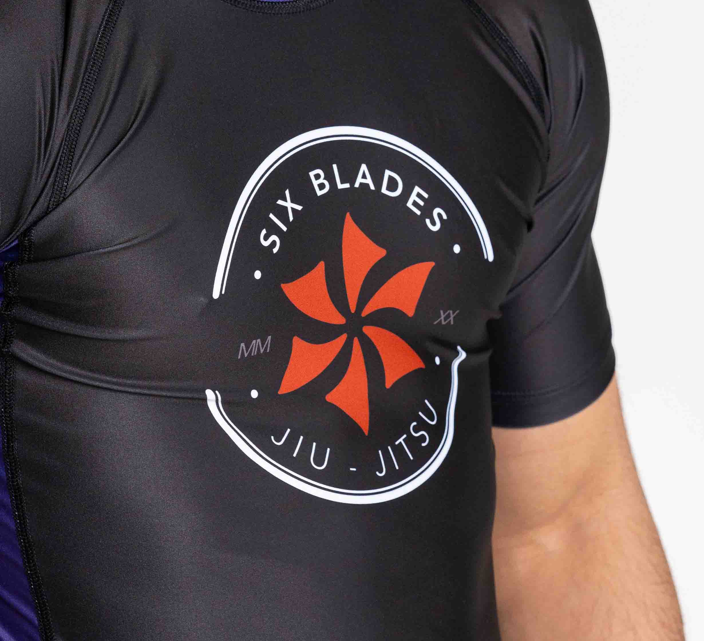 Six Blades Short Sleeve Rashguard Purple、mySite、gigharbornorthrealestate