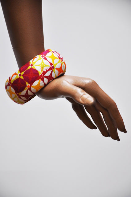Multicolored African Print Bangle-DPJ330、mySite、solidvoid